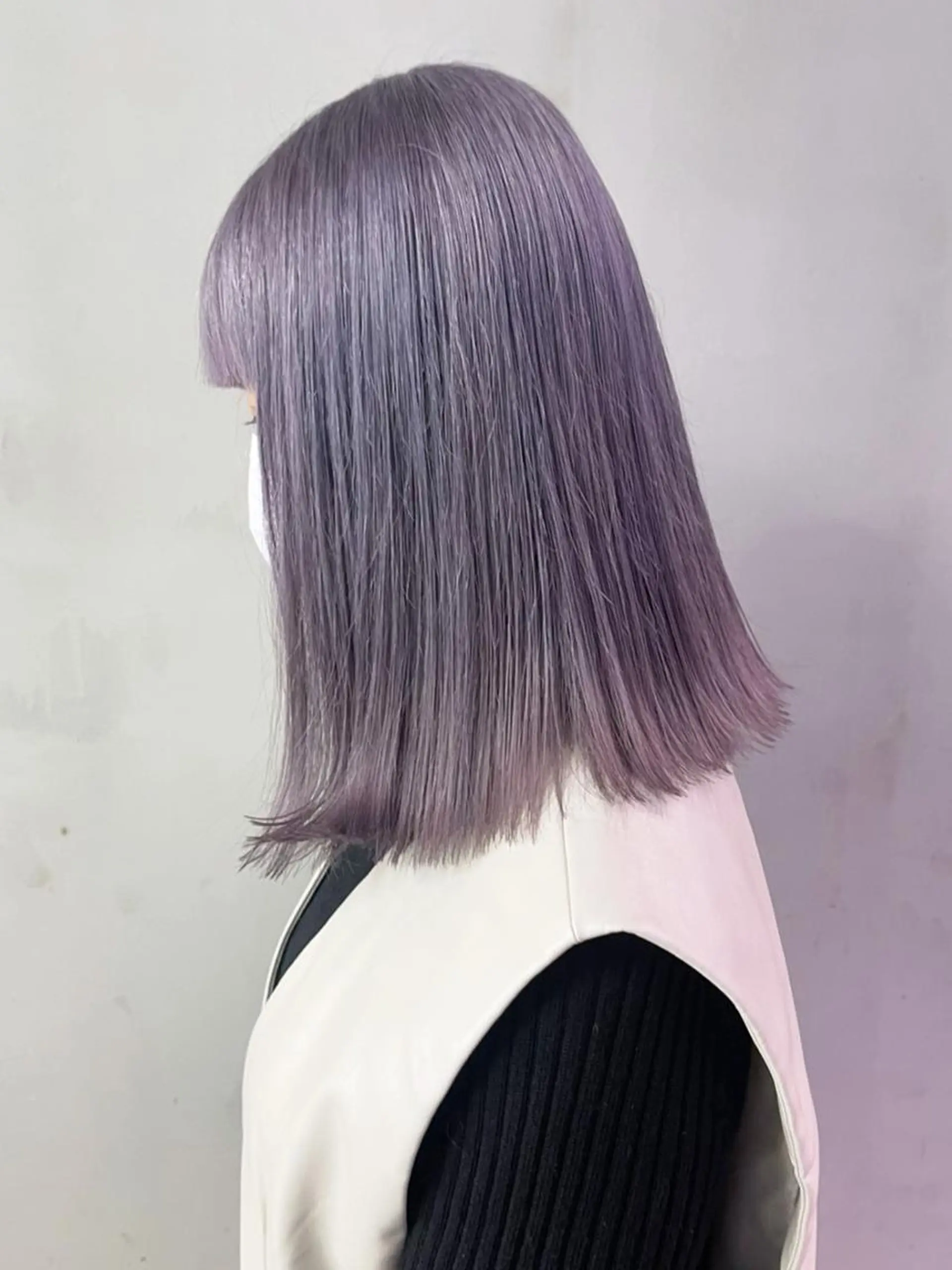 カラー パーマ ヘアアレンジ ブルーカラー ブルーラベンダー ラベンダーカラー カット ヘアカラー トリートメント ITbyALBUM 八王子店のヘアスタイル