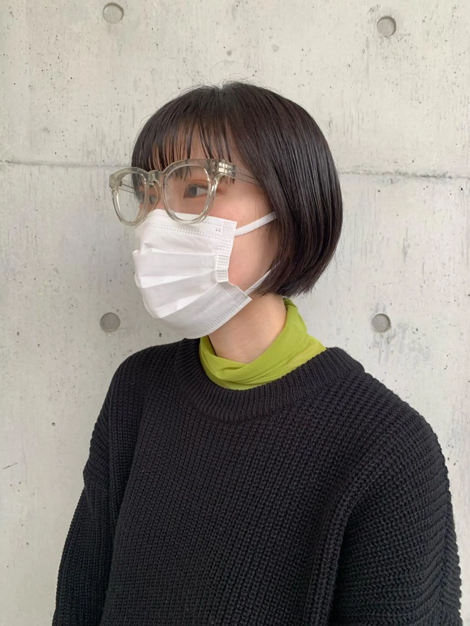 ショート カラー 切りっぱなしボブ ボブ カネコ ユカリのヘアスタイル