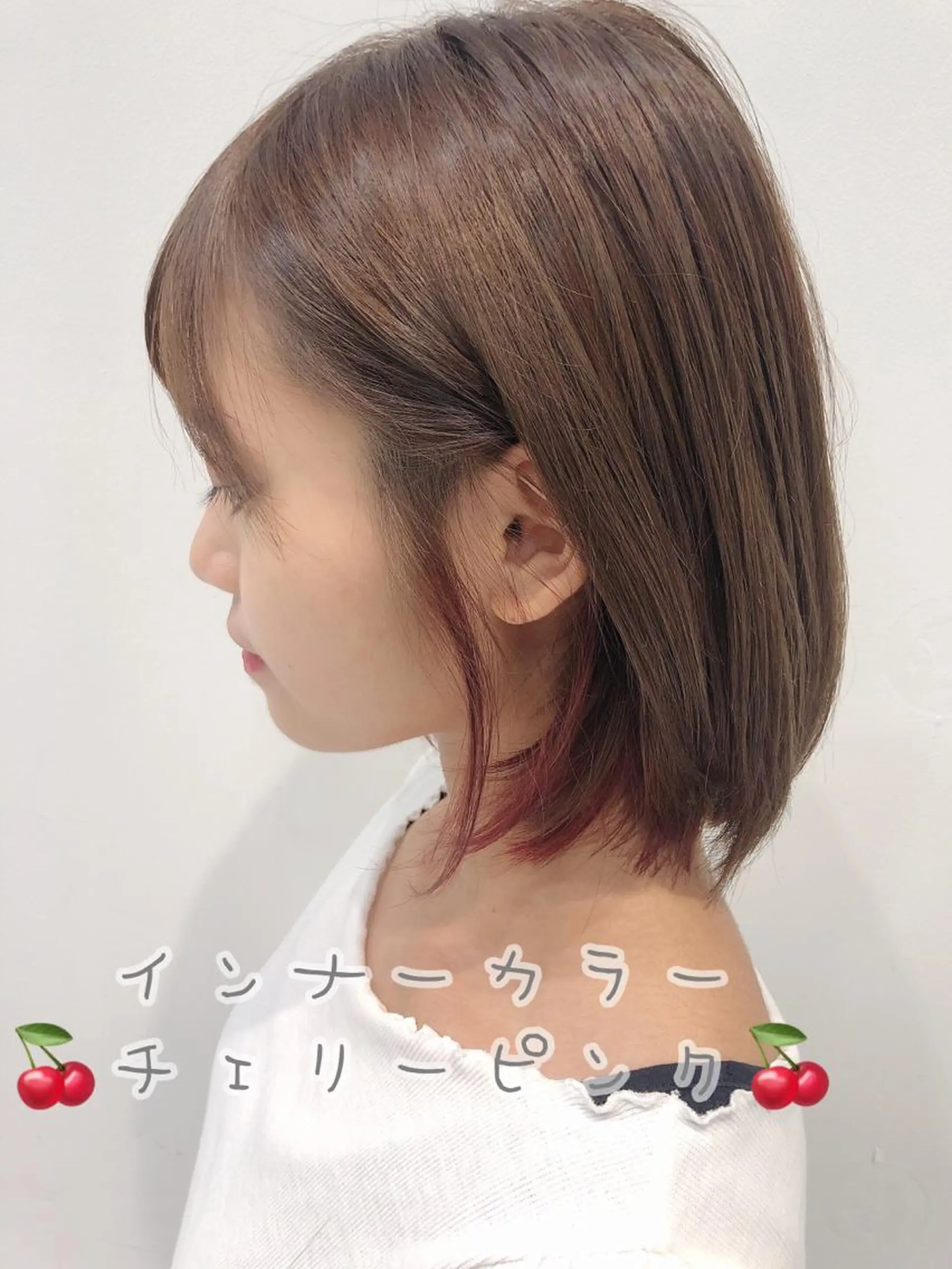 ショート カラー インナーカラー ピンクカラー ボブ 似合わせ専門美容師 なかじまのヘアスタイル