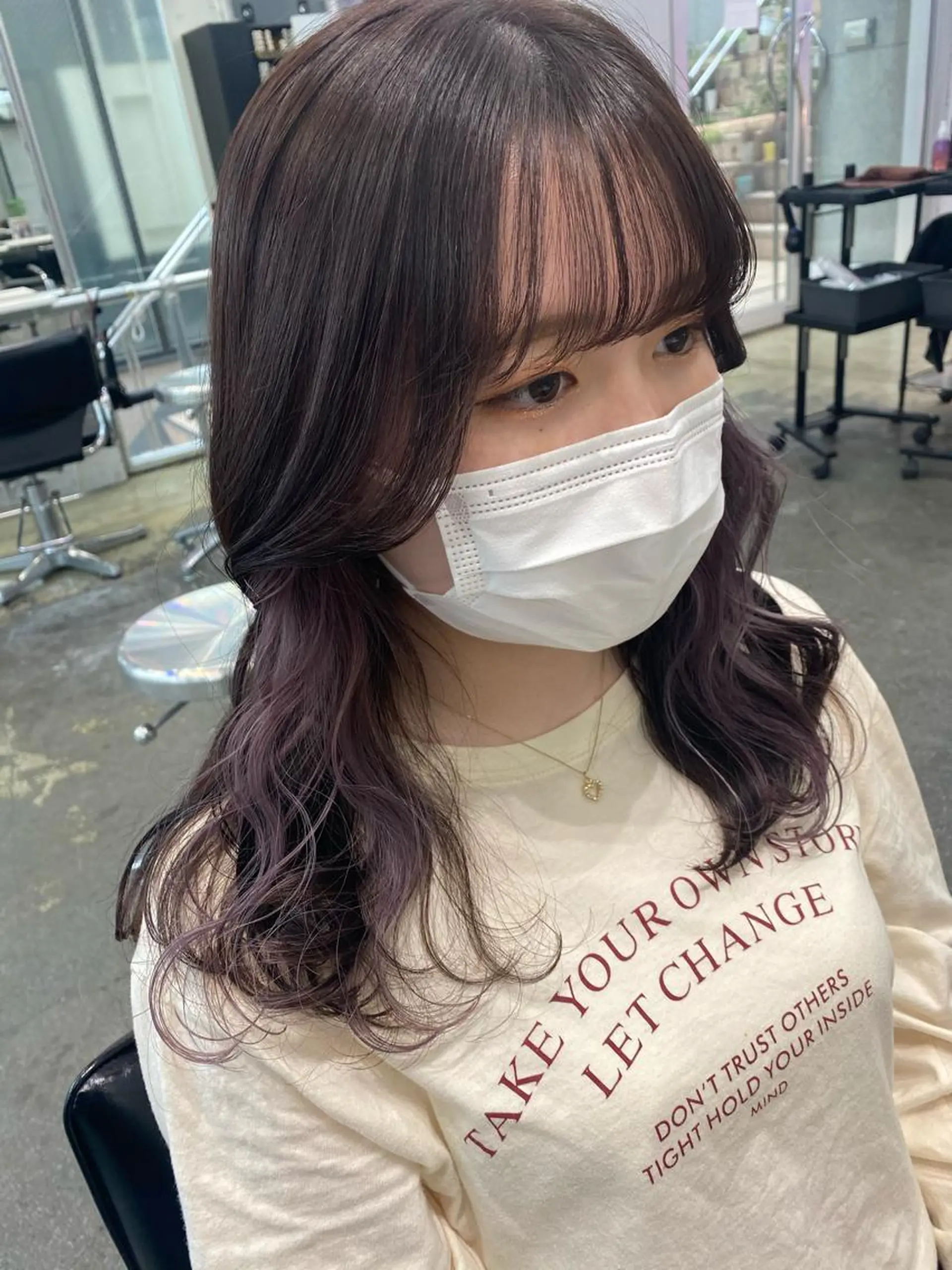 セミロング カラー 💗💗韓国レイヤー yu-ki💗💗のヘアスタイル