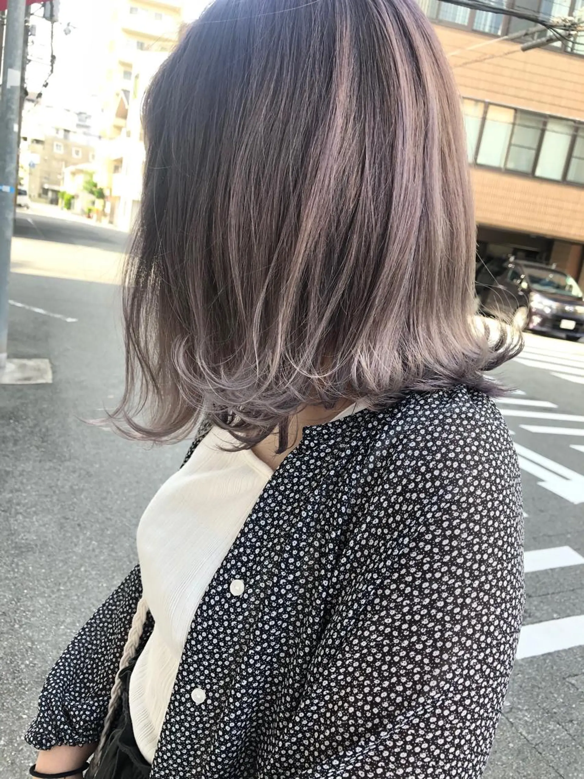 ミディアム カラー ブリーチ 大阪長居🌱野見山 卓也のヘアスタイル