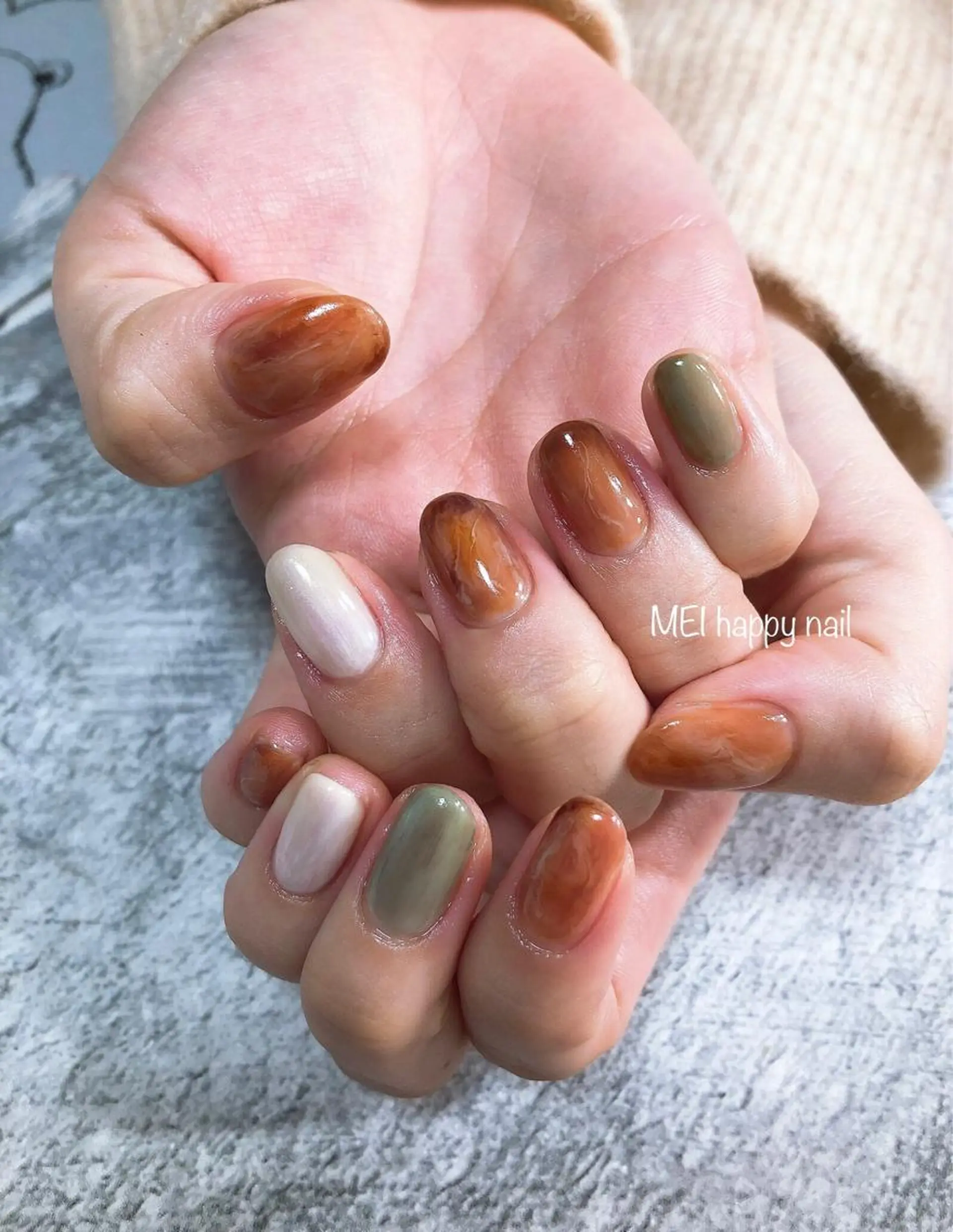 ネイル 北浦和 自爪育成ケアのネイルデザイン