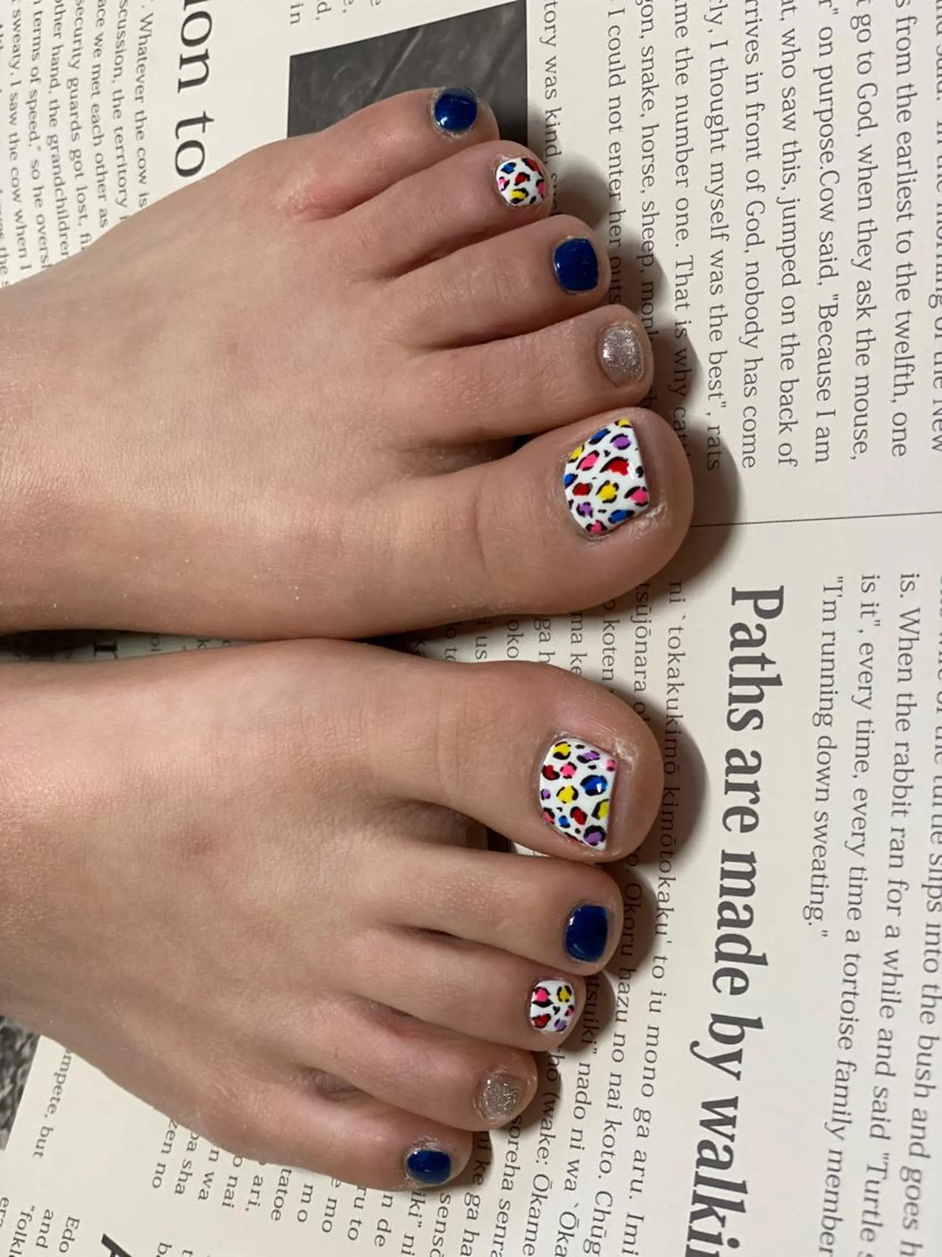 ネイル アニマル柄 フットネイル R.I所属・R.I みちのネイルデザイン