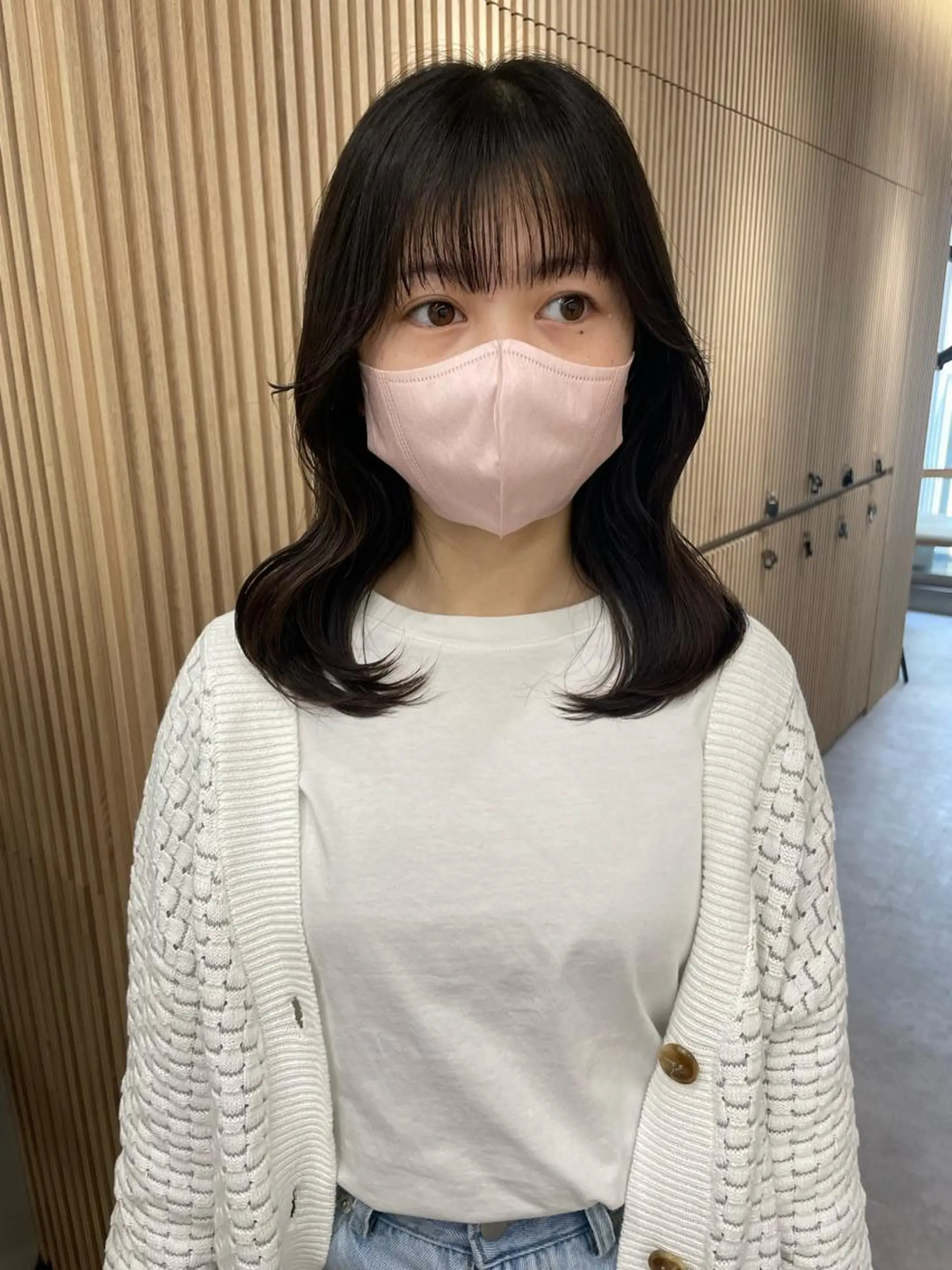 ミディアム レイヤー縮毛矯正 ささきすずね💗のヘアスタイル