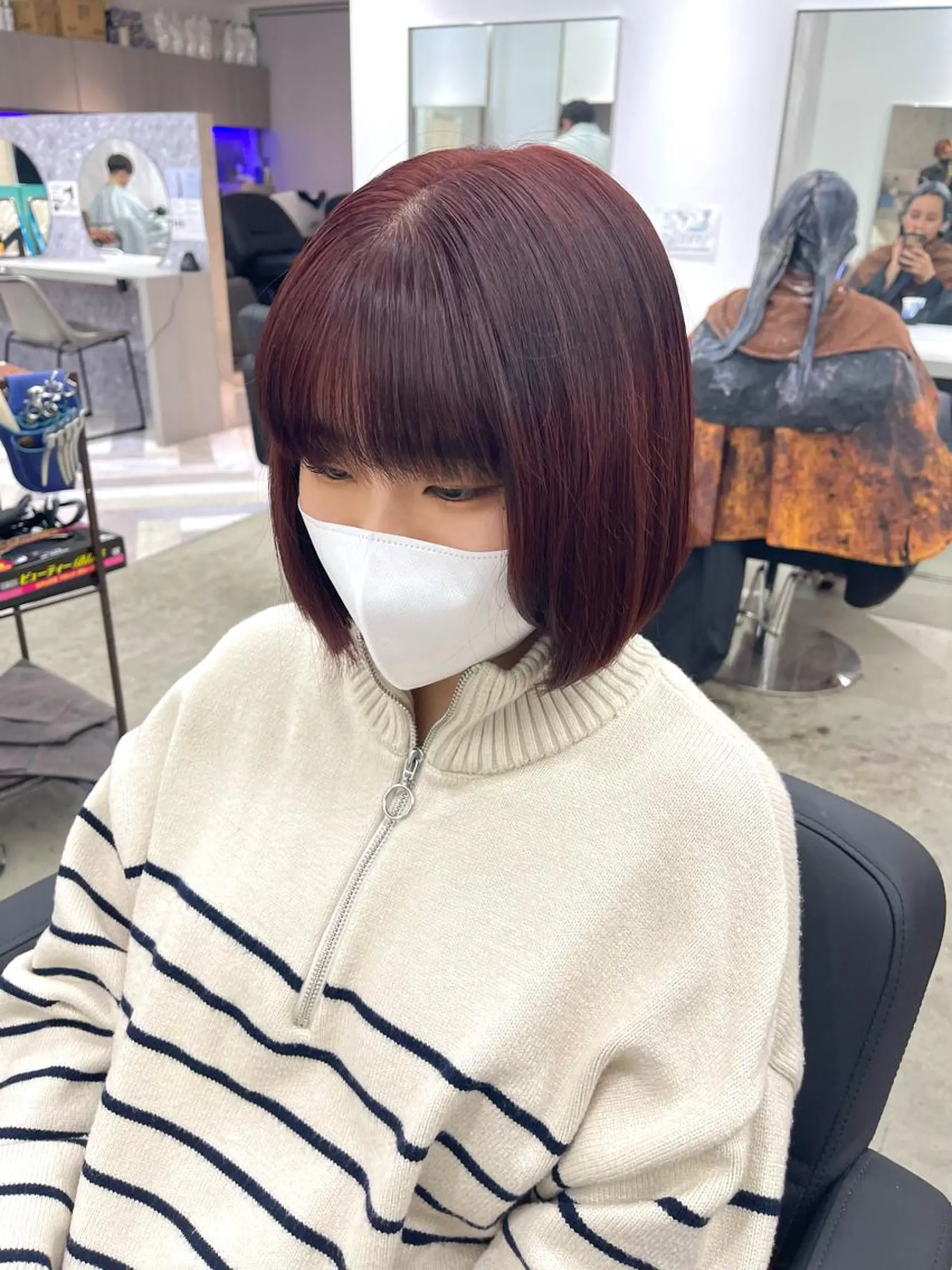 ショート カラー 店長　MANAMI ／ブリーチ／骨格ボブのヘアスタイル