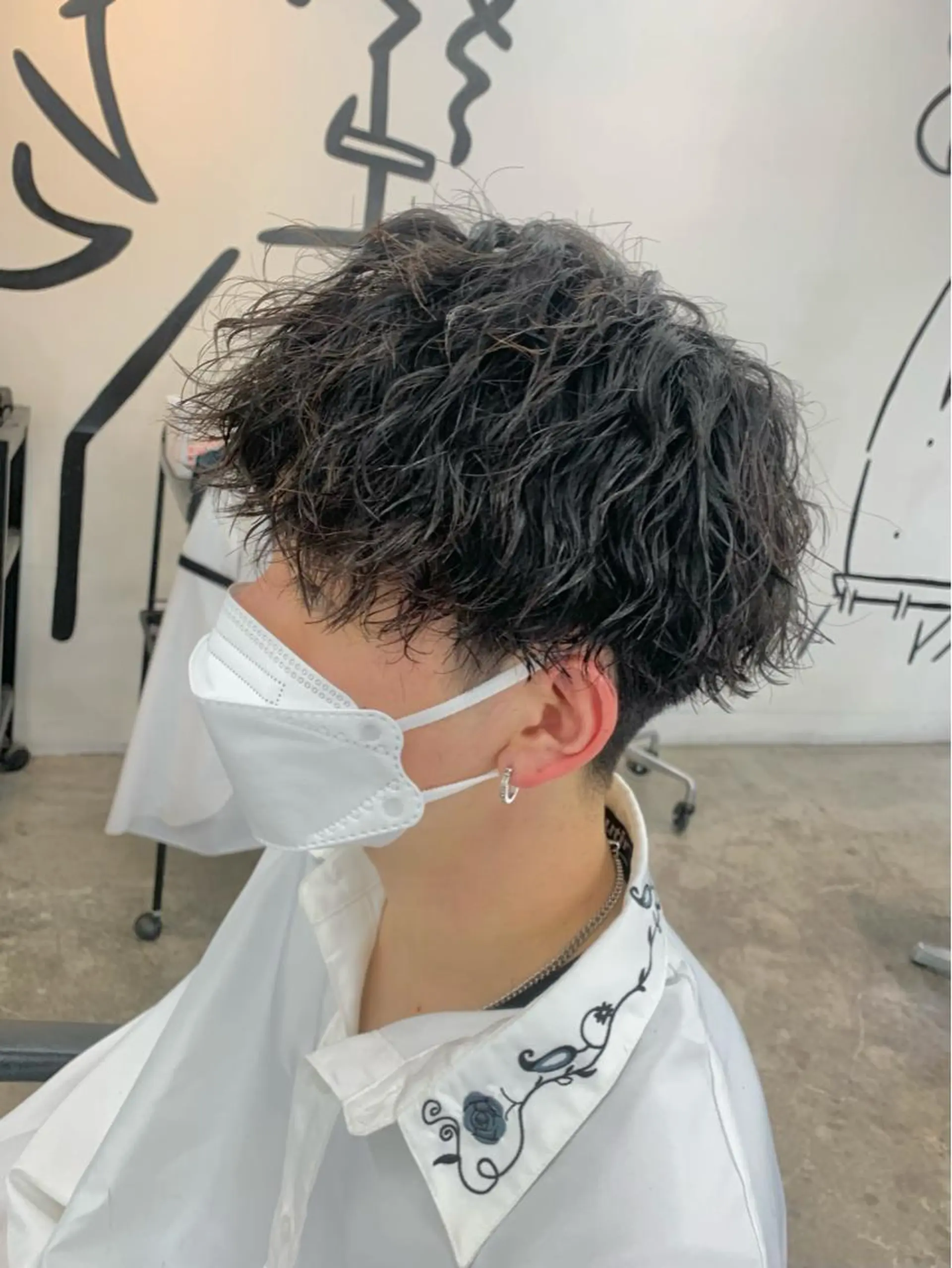 ショート パーマ メンズ マッシュ カット パーマ メンズ特化美容師/ 藤戸 椋のヘアスタイル