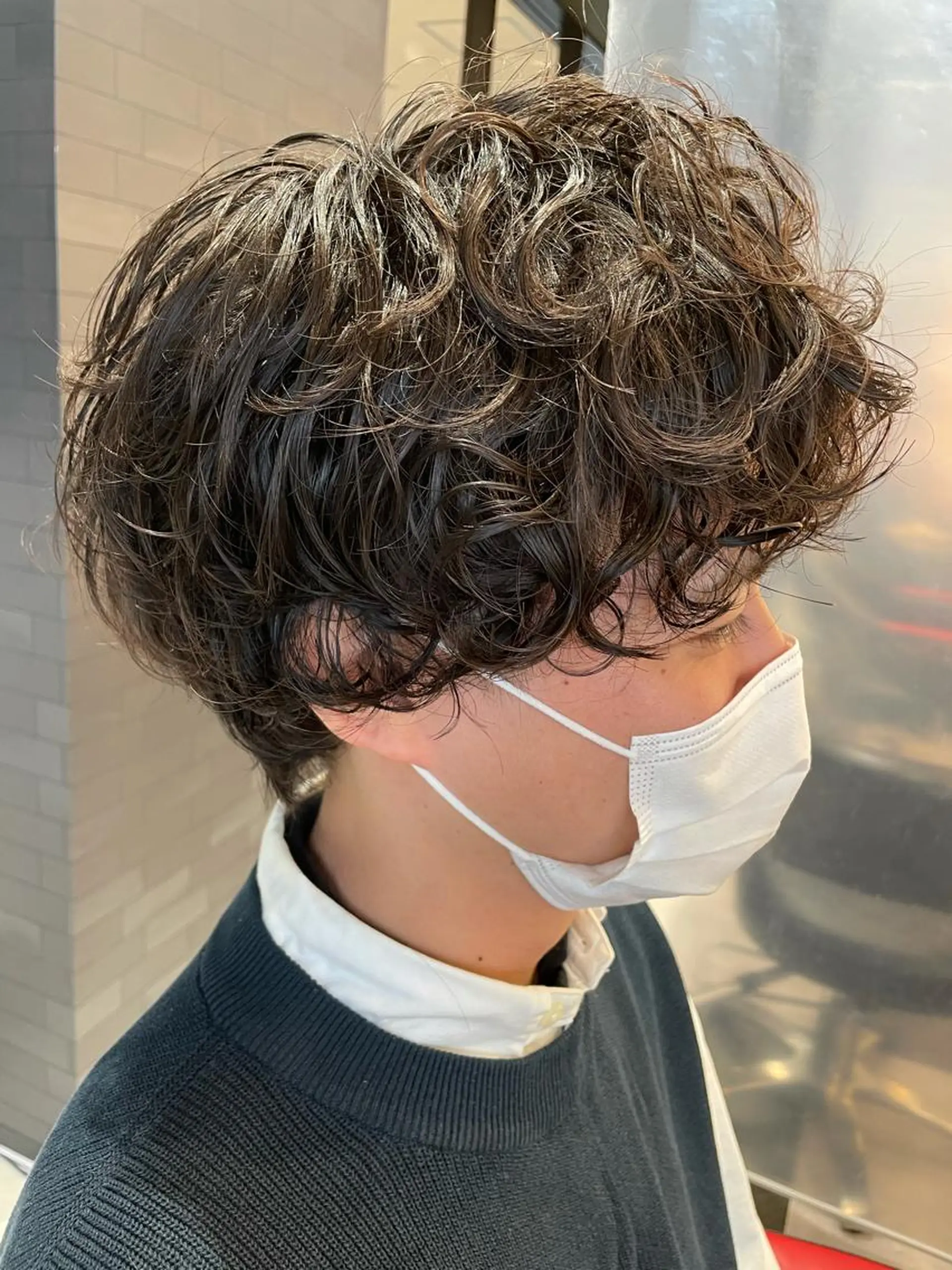ショート パーマ メンズ メンズヘア特化 崎田 成人のヘアスタイル