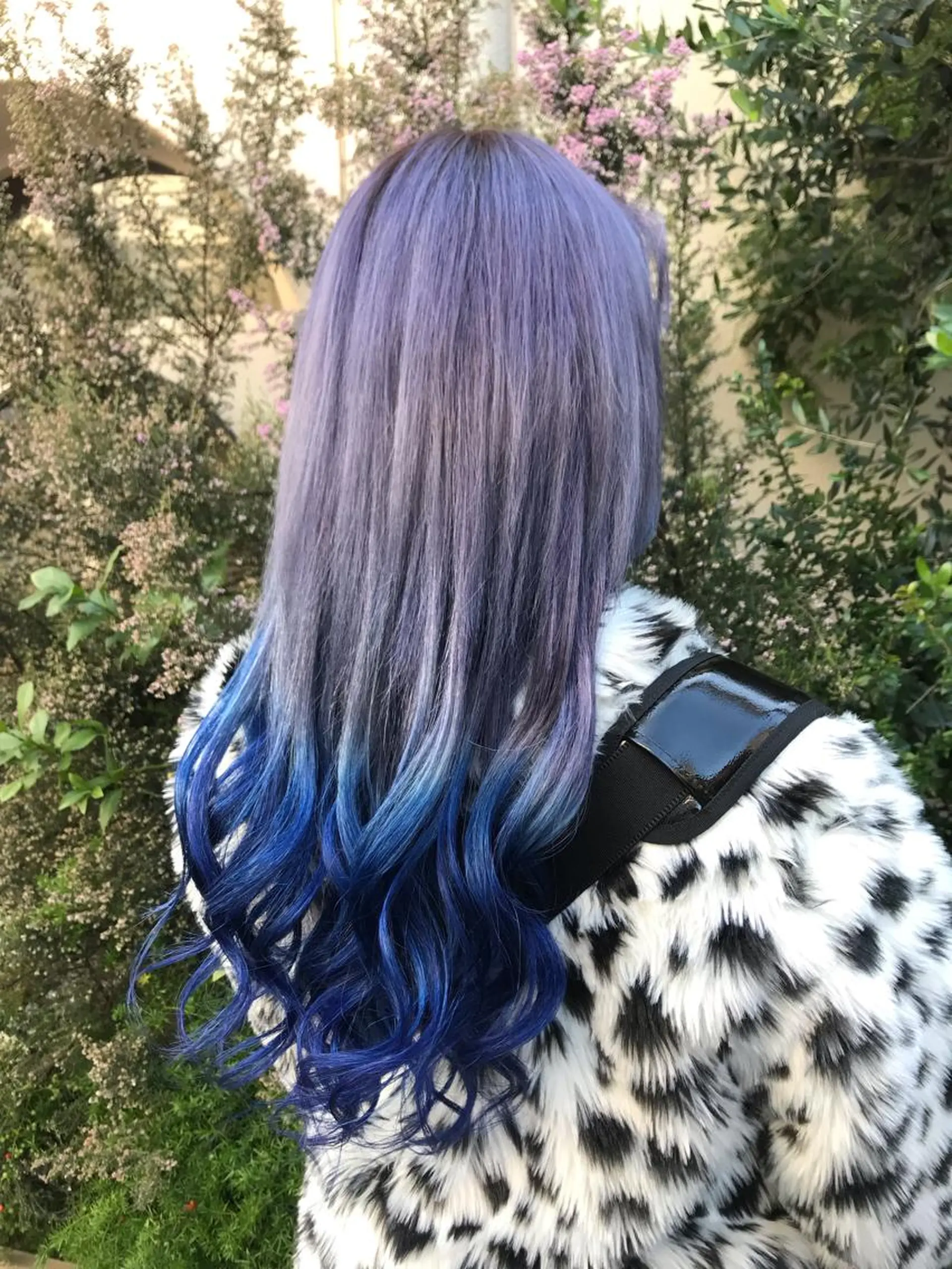 ロング カラー ブリーチ ブルーカラー パープルカラー 店長担当🌟 矢吹ガブリエル🌟のヘアスタイル