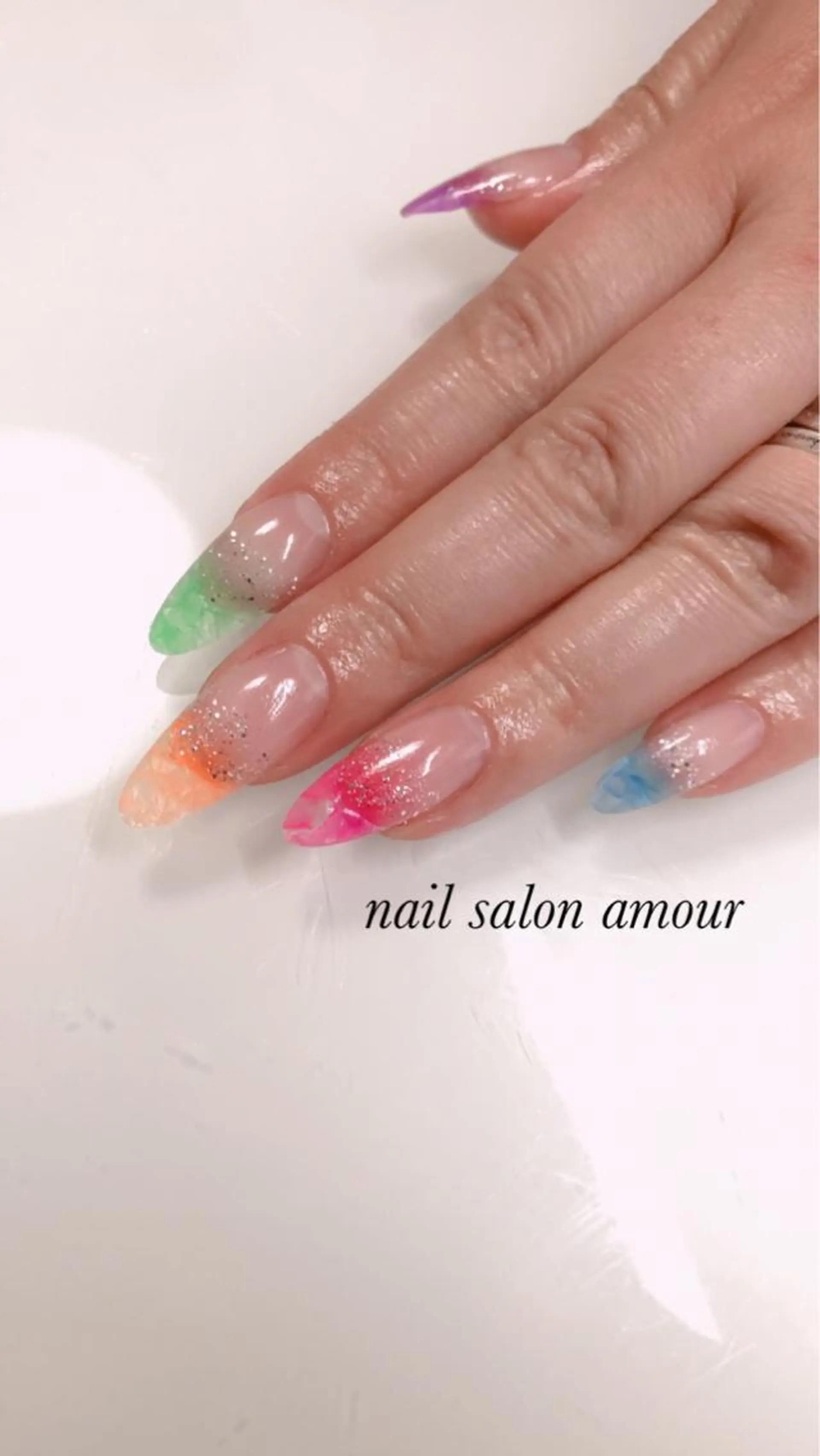 ネイル スカルプネイル nailsalon ♡amour♡のネイルデザイン
