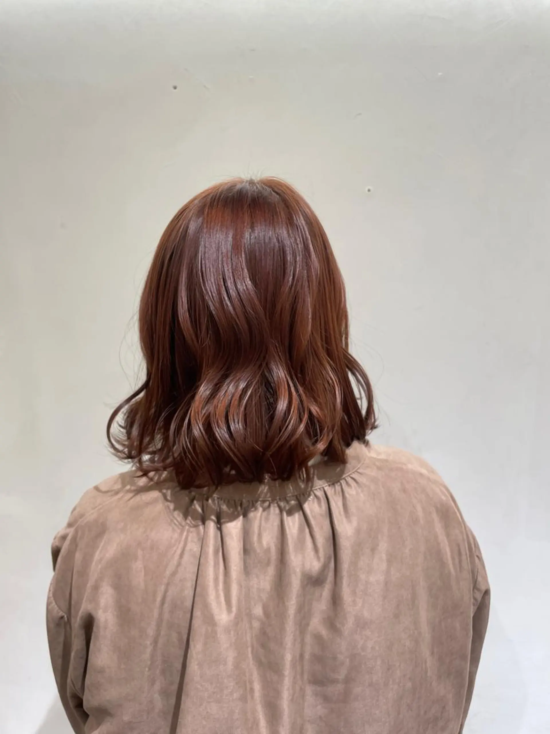 ミディアム ヘアカラー 縮毛矯正/レイヤー /ひかるのヘアスタイル