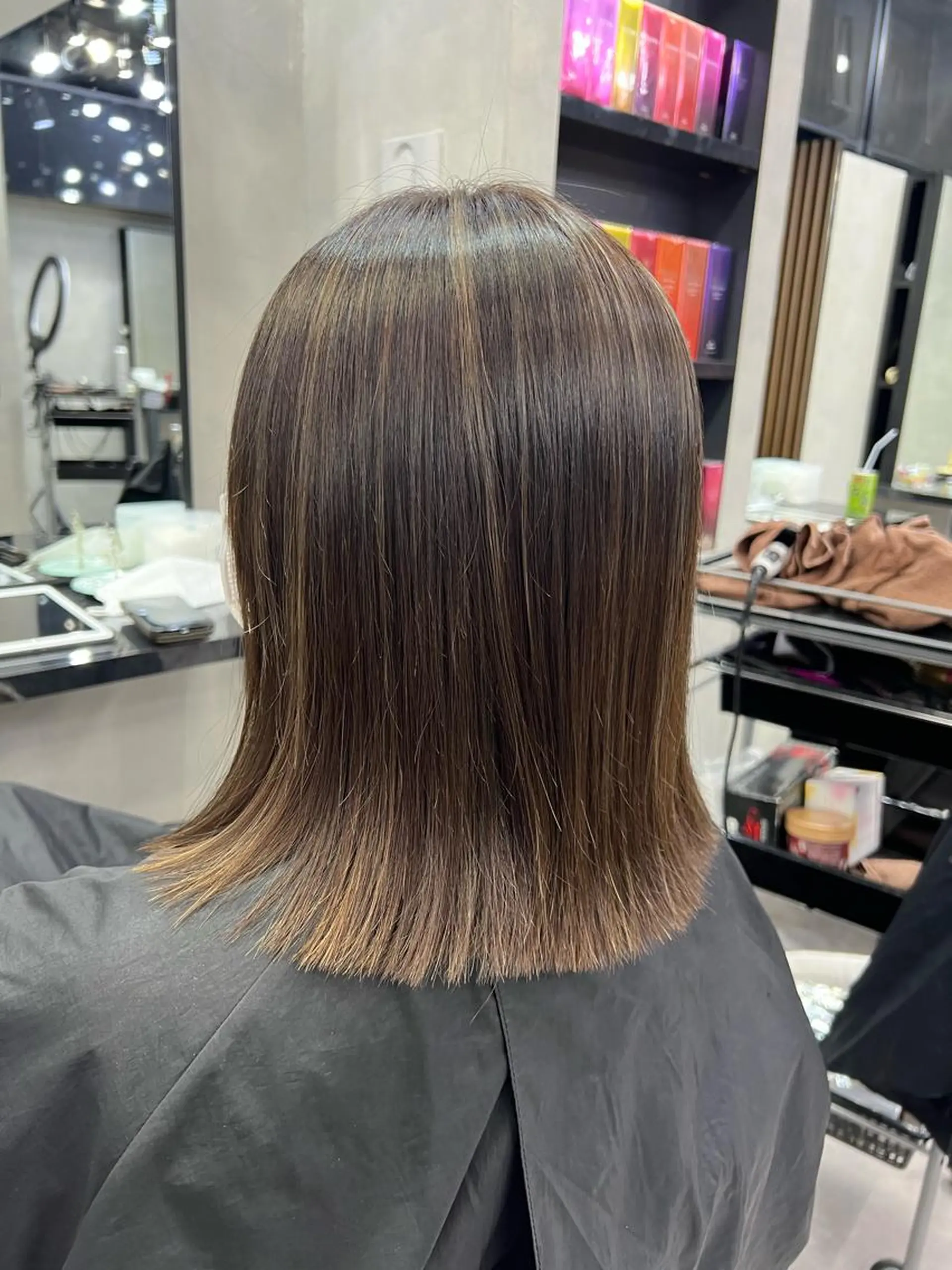 ミディアム カラー ヘアアレンジ SALOWIN Frente店所属・個室で似合わせ好印象 🧡外山弥千代のヘアスタイル