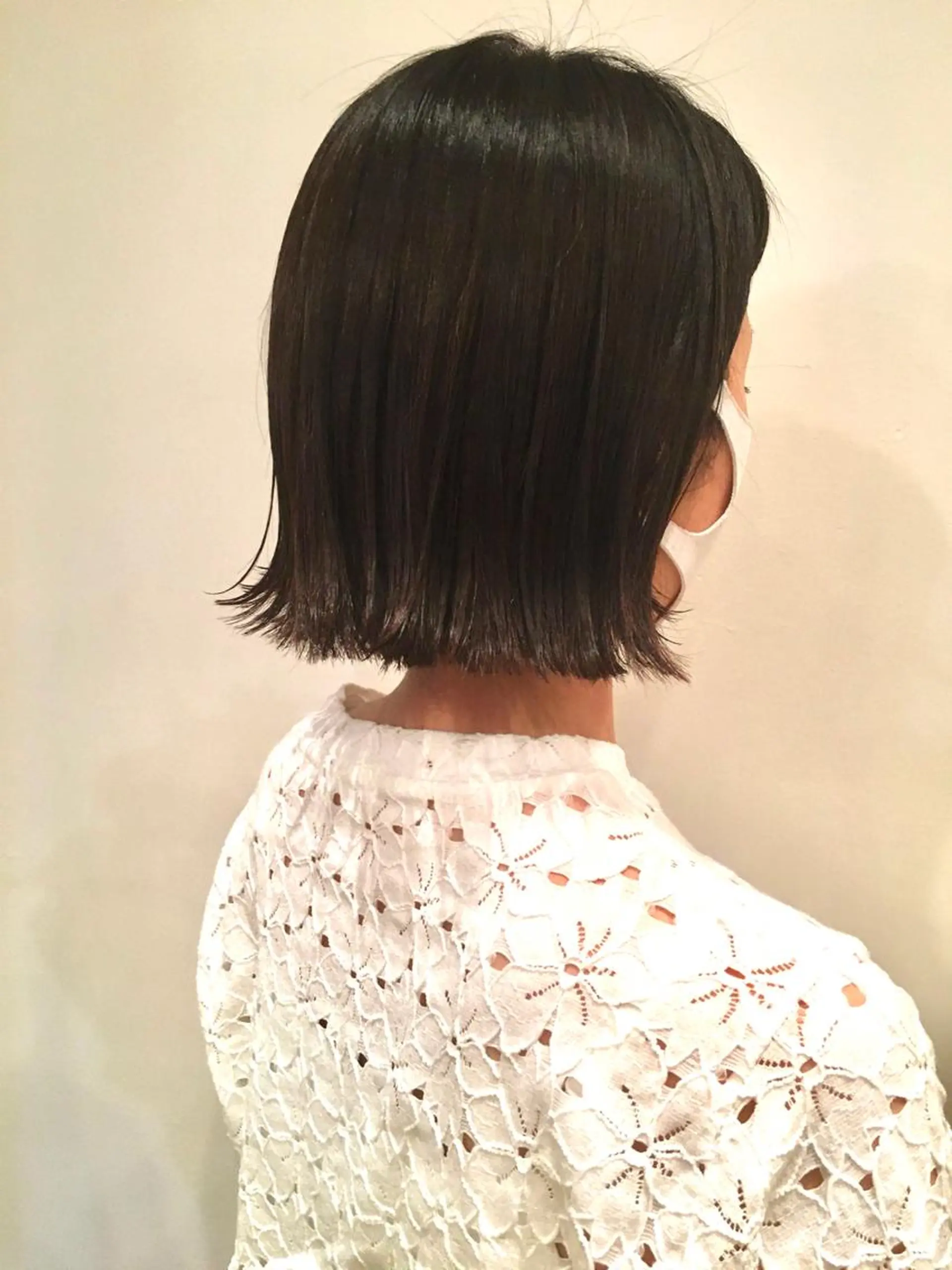 ミディアム カラー ボブ 外ハネヘア カット 竹村 真美のマツエク・マツパデザイン