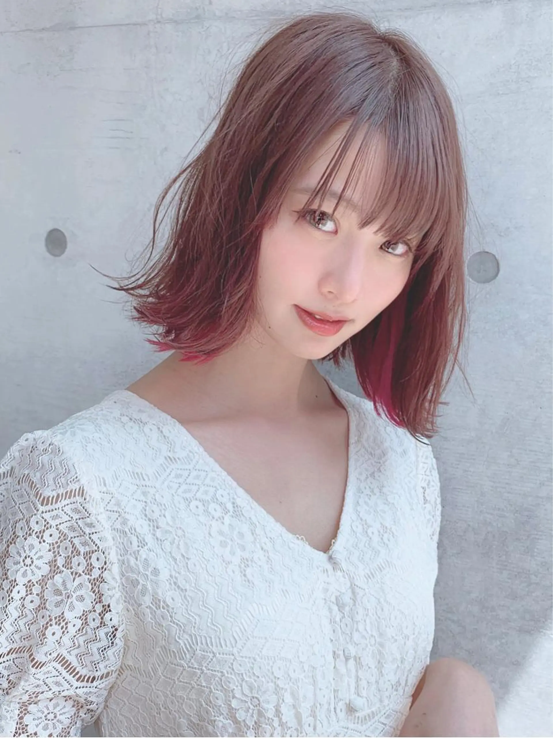 ミディアム カラー ヘアアレンジ 【公式】amble luxe池袋東口🩷のヘアスタイル