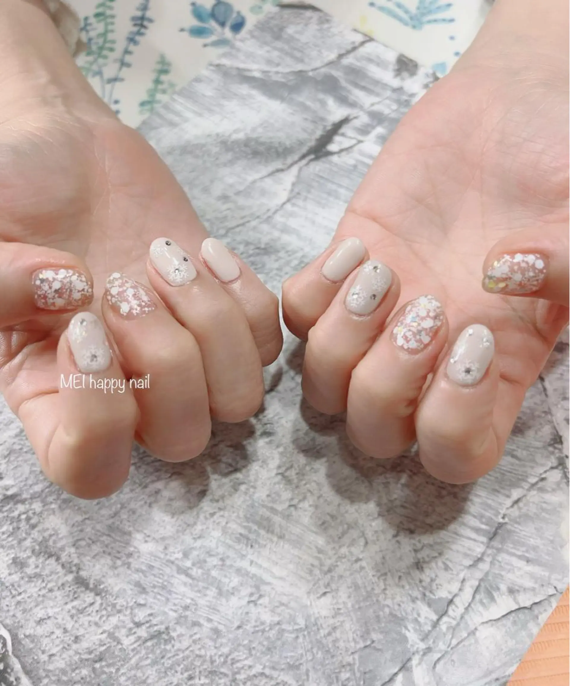 ネイル 北浦和 自爪育成ケアのネイルデザイン