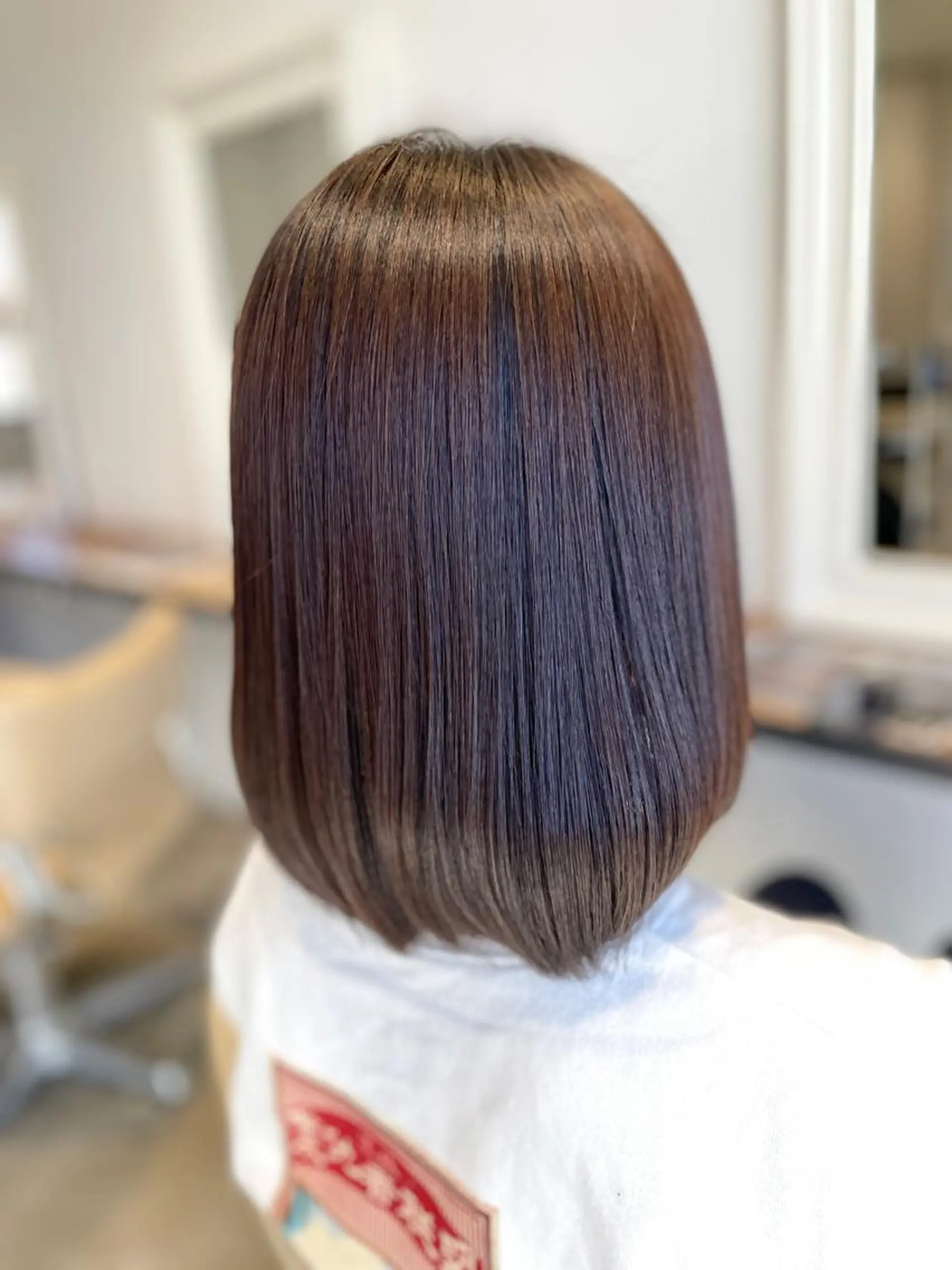 ミディアム ショートボブ ミディアムパーマ ボブ くせ毛 髪質改善 縮毛矯正 トリートメント salowin suite 柏所属・髪質改善特化 専門美容師オクダ♂のヘアスタイル