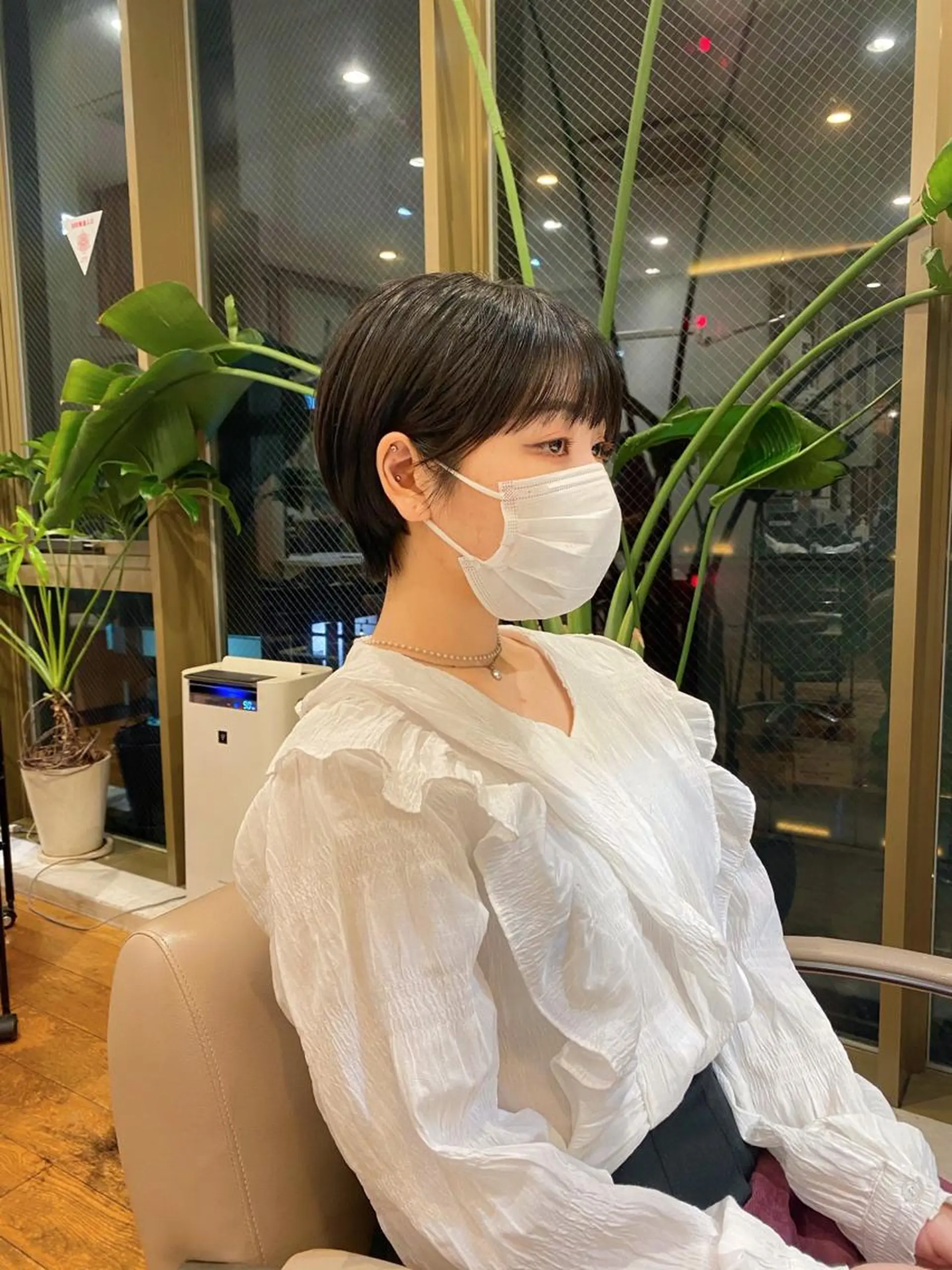 ショート カラー パーマ 丸みショート ショートヘア TYCHE GINZA所属・🍃服部 雅哉🍃銀座◎のヘアスタイル