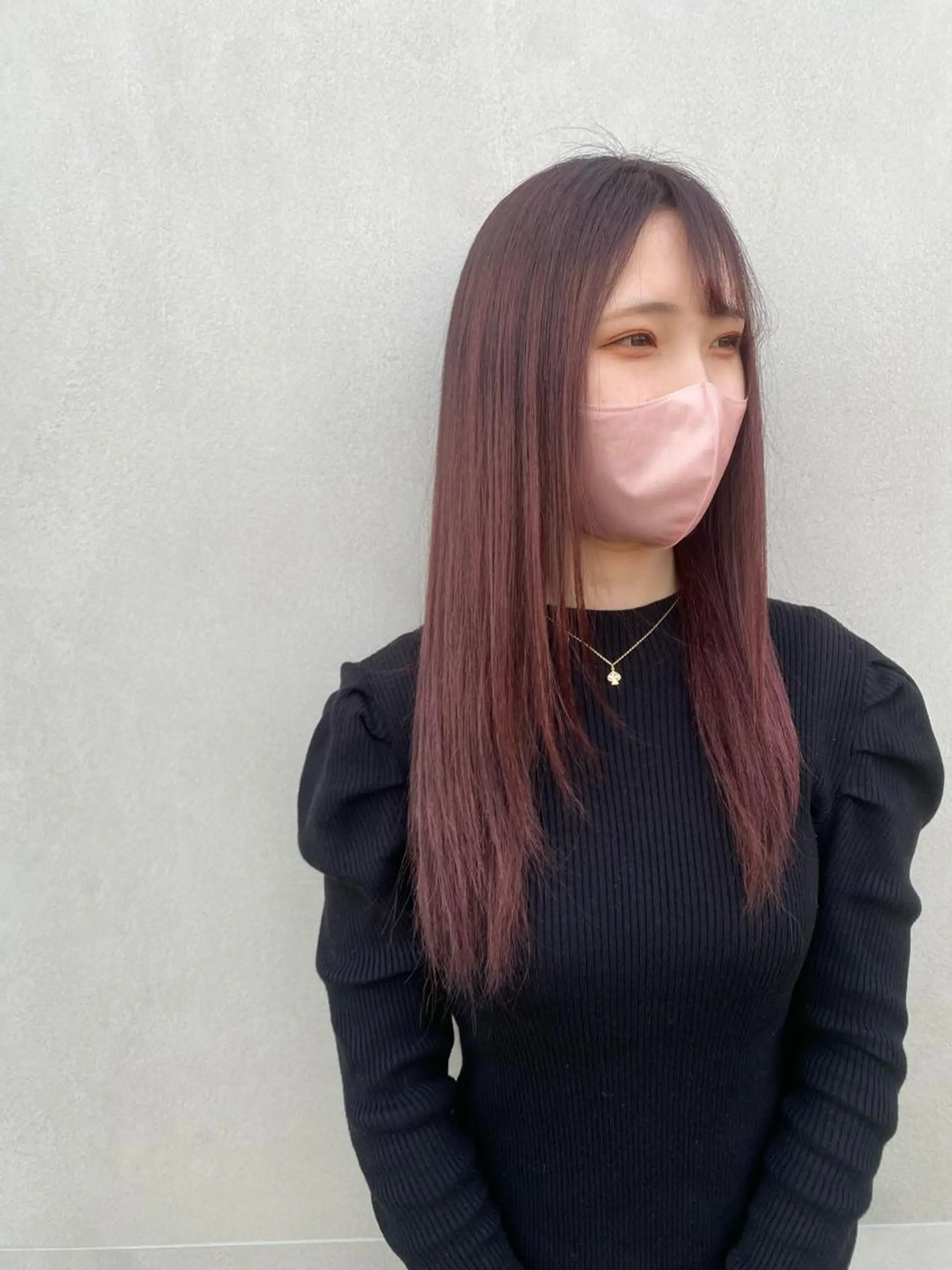 セミロング カラー ボルドーカラー 🦄Rena 🦄のヘアスタイル