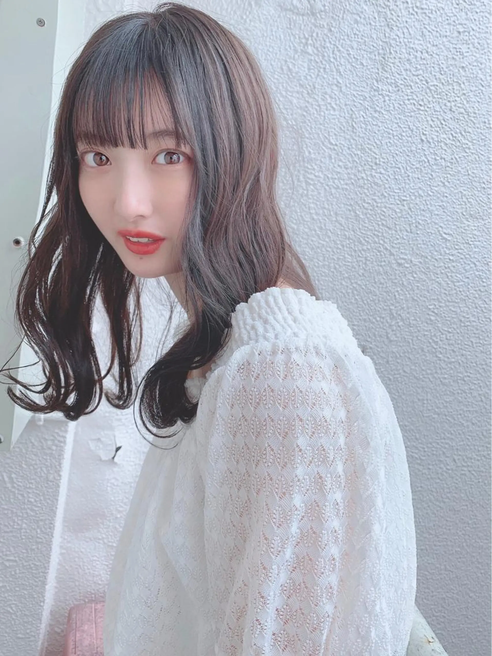 セミロング カラー パーマ ヘアアレンジ 【公式】amble luxe池袋東口🩷のヘアスタイル