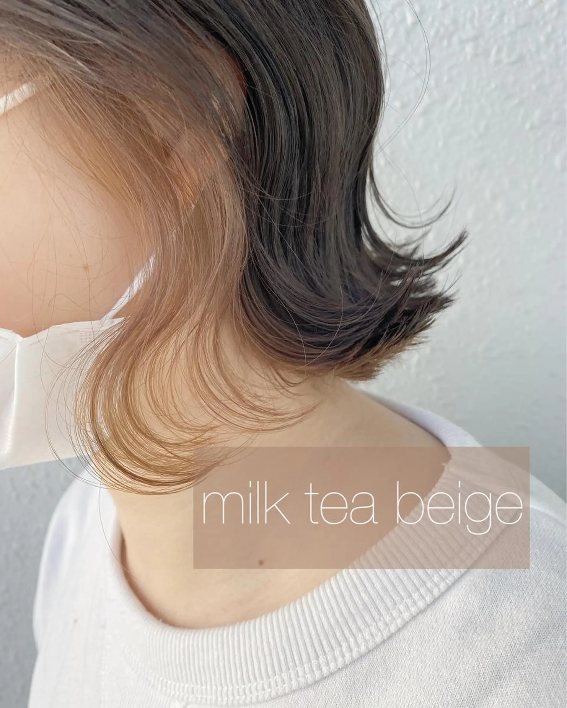 ミディアム カラー ブリーチ 後藤紗英/髪質改善 /オリーブベージュのヘアスタイル