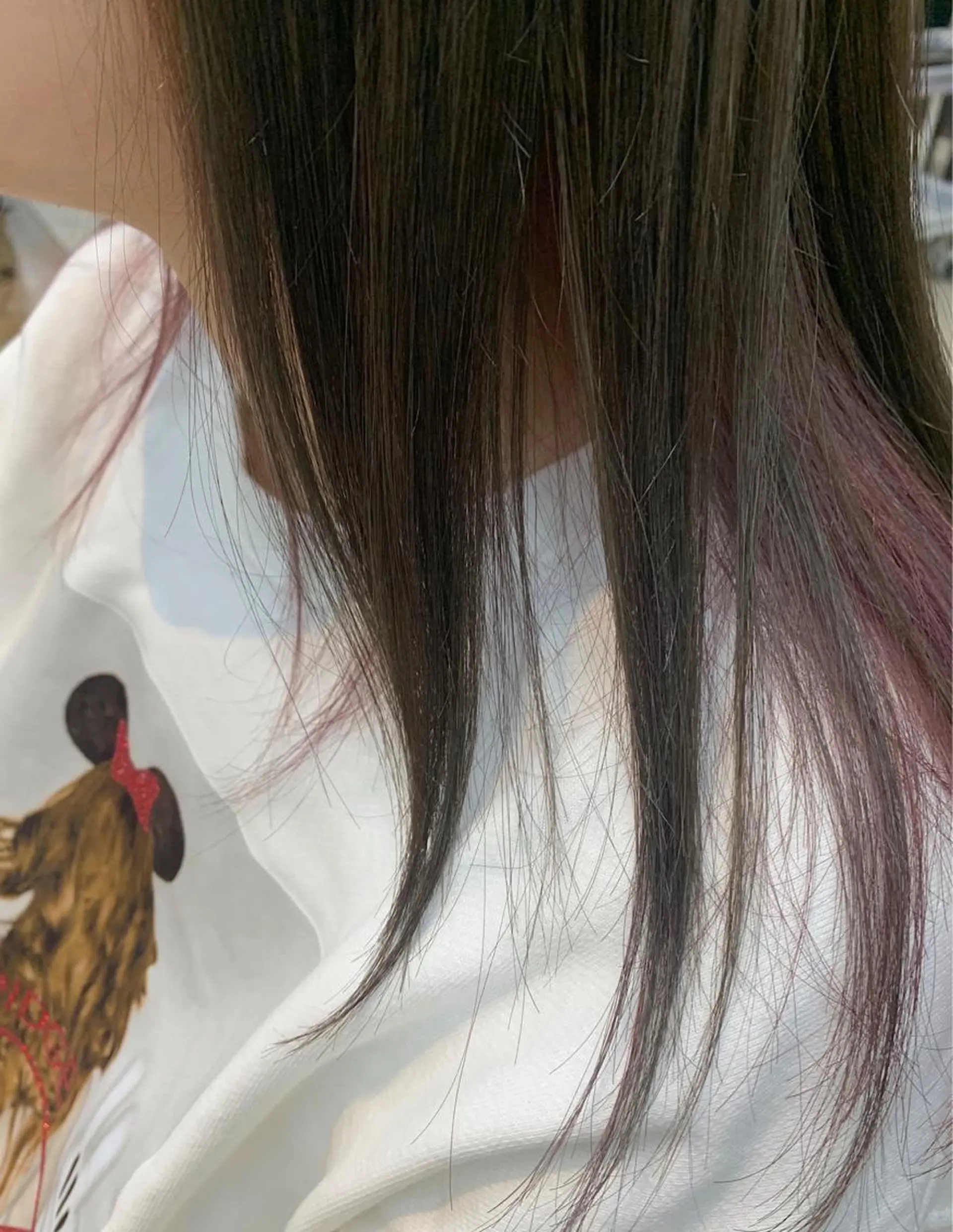 セミロング カラー インナーカラー ハットリ /北習志野のヘアスタイル