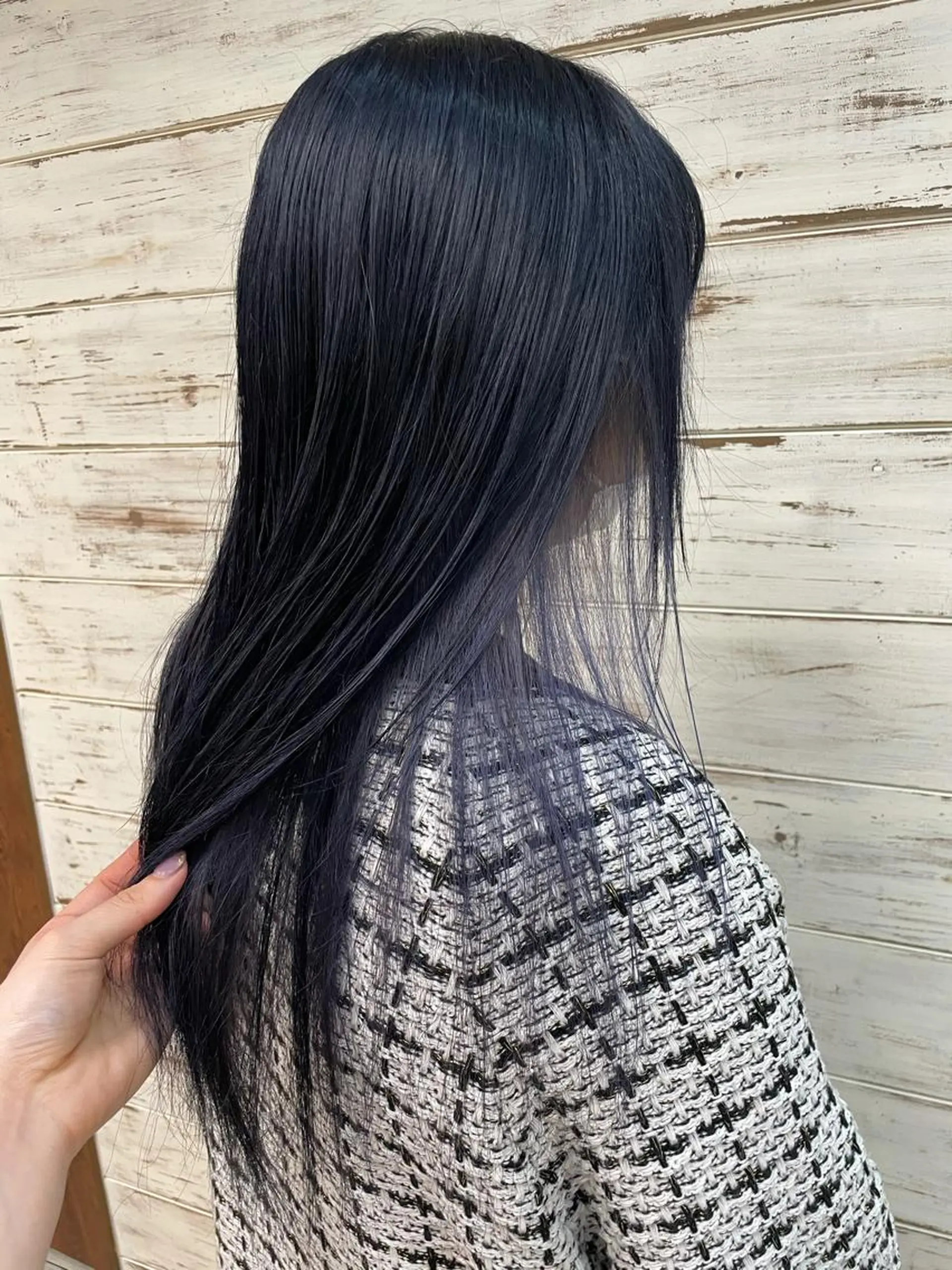 セミロング パープルカラー イワタ マハ/ minim hairのヘアスタイル