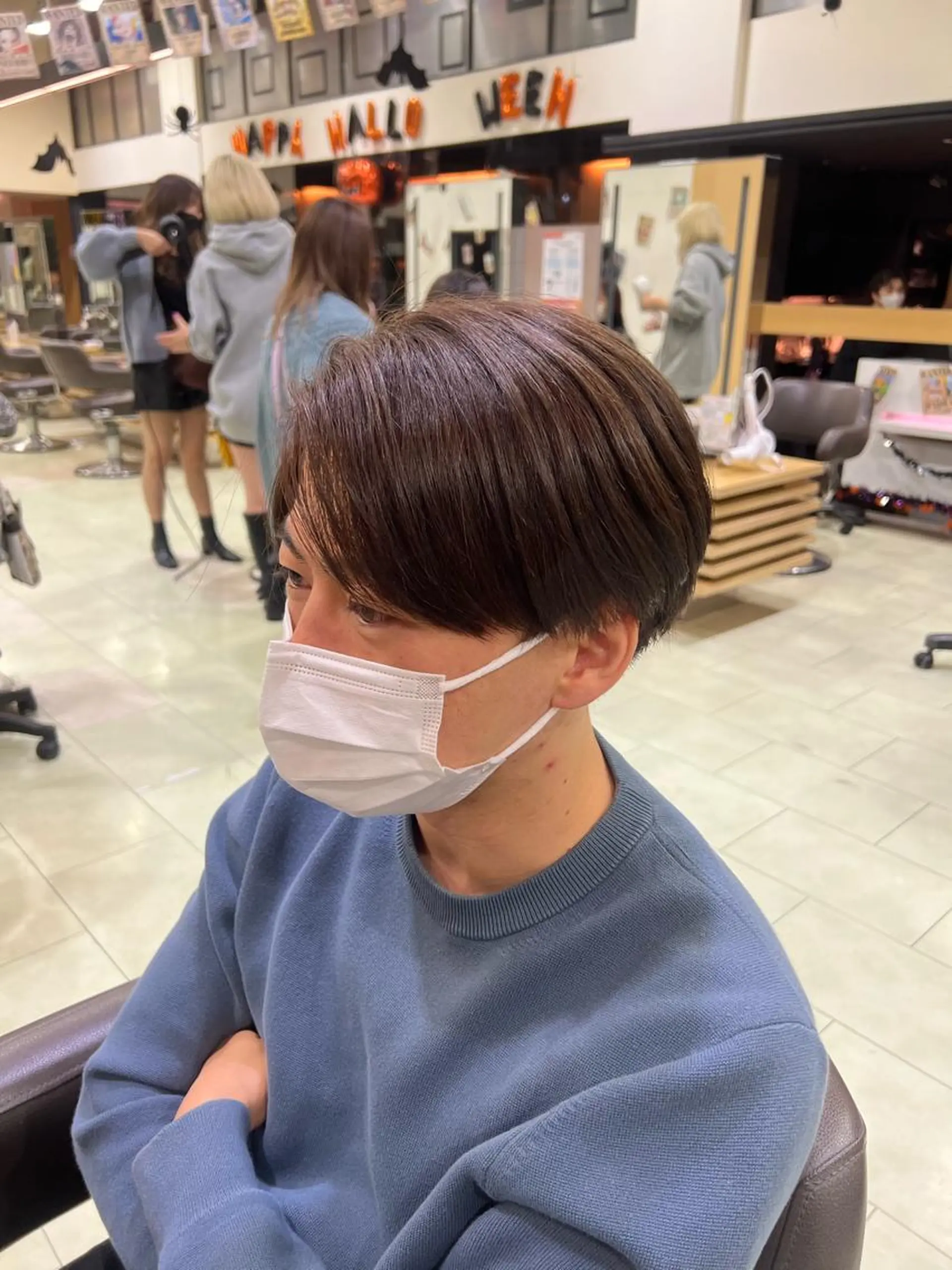 ショート パーマ メンズ アイブロウ カット 縮毛矯正 トリートメント ホットペッパー に移行中【かな】のヘアスタイル