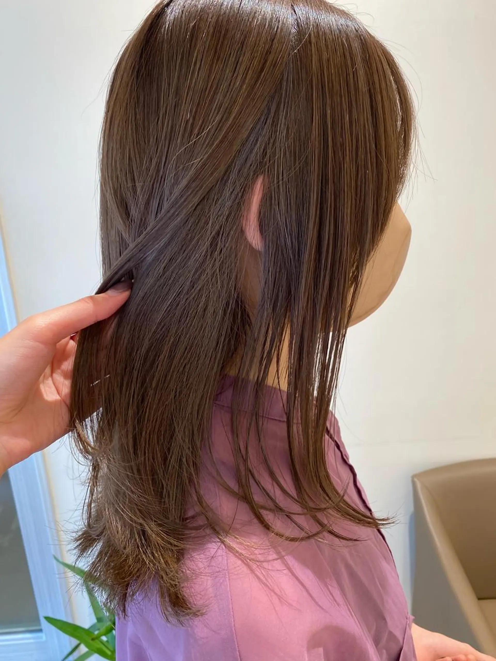 ロング カラー ベージュカラー ハイライトカラー ハイライト カット ヘアカラー トリートメント 細めハイライト🩶 ボブ/レイヤーカットのヘアスタイル