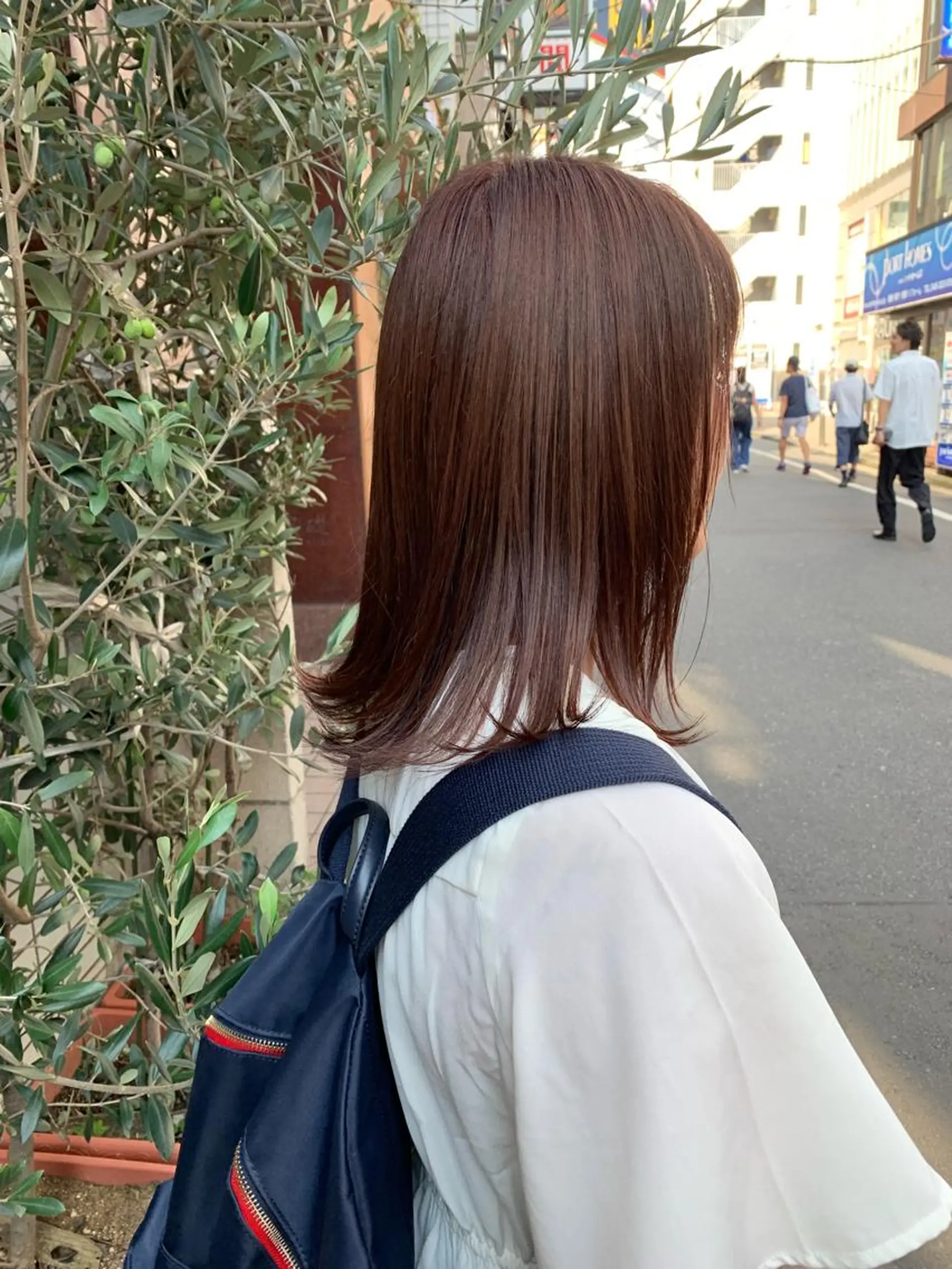 ミディアム カラー ブラウンカラー ピンクカラー ピンクブラウン 🫧透明感カラー/ ボブ/小笠原🪽のヘアスタイル