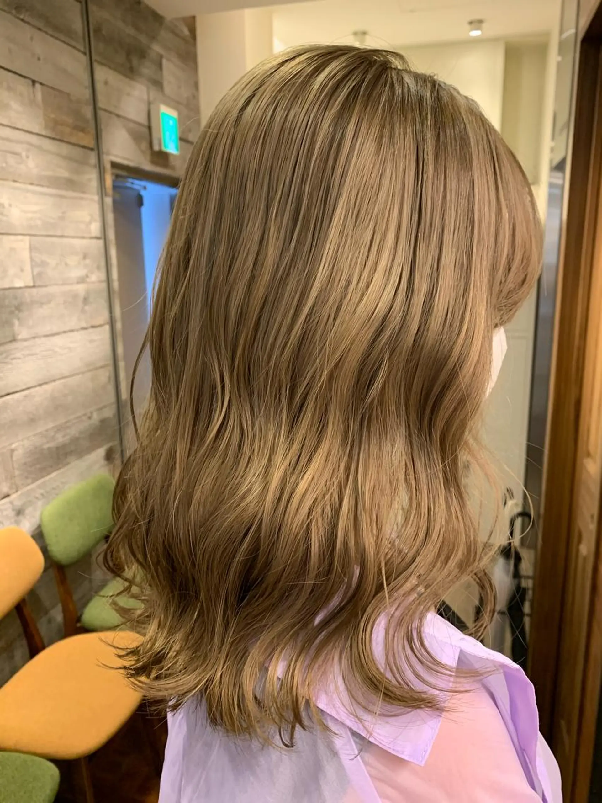 セミロング カラー ヘアアレンジ ヘアカラー kei/透明感カラー /ベージュ/髪質改善のヘアスタイル