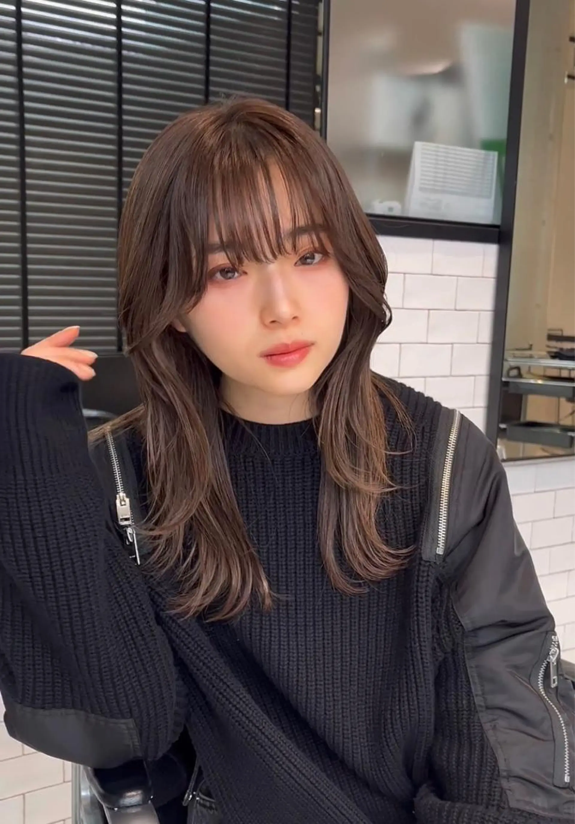 ミディアム カット ヘアカラー トリートメント 🌫️大人韓国ヘア 🌫️naoyaのヘアスタイル