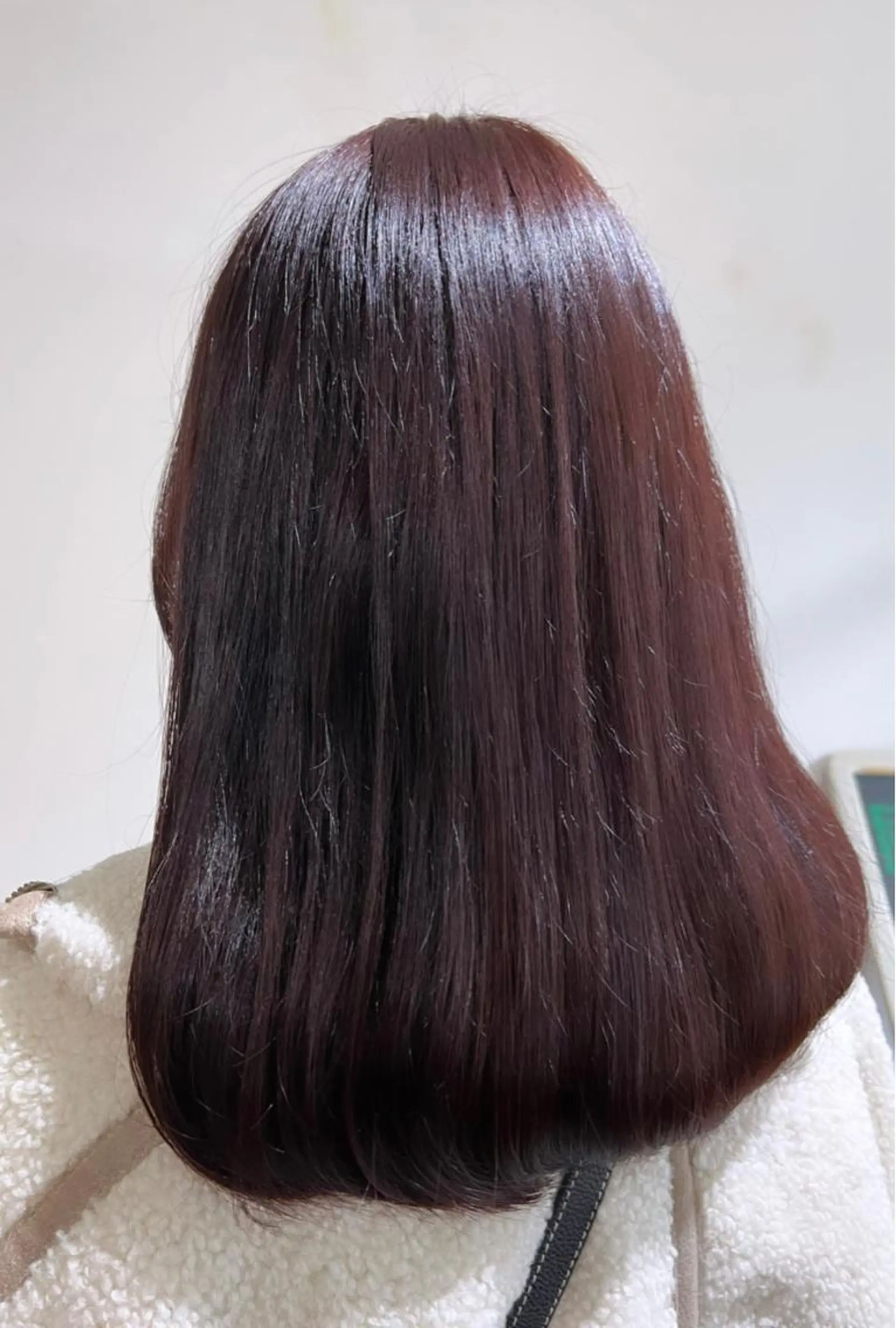 ミディアム カラー ピンクカラー バイオレットカラー ボブ 髪質改善 トリートメント mihoko/ ニュアンスパーマのヘアスタイル