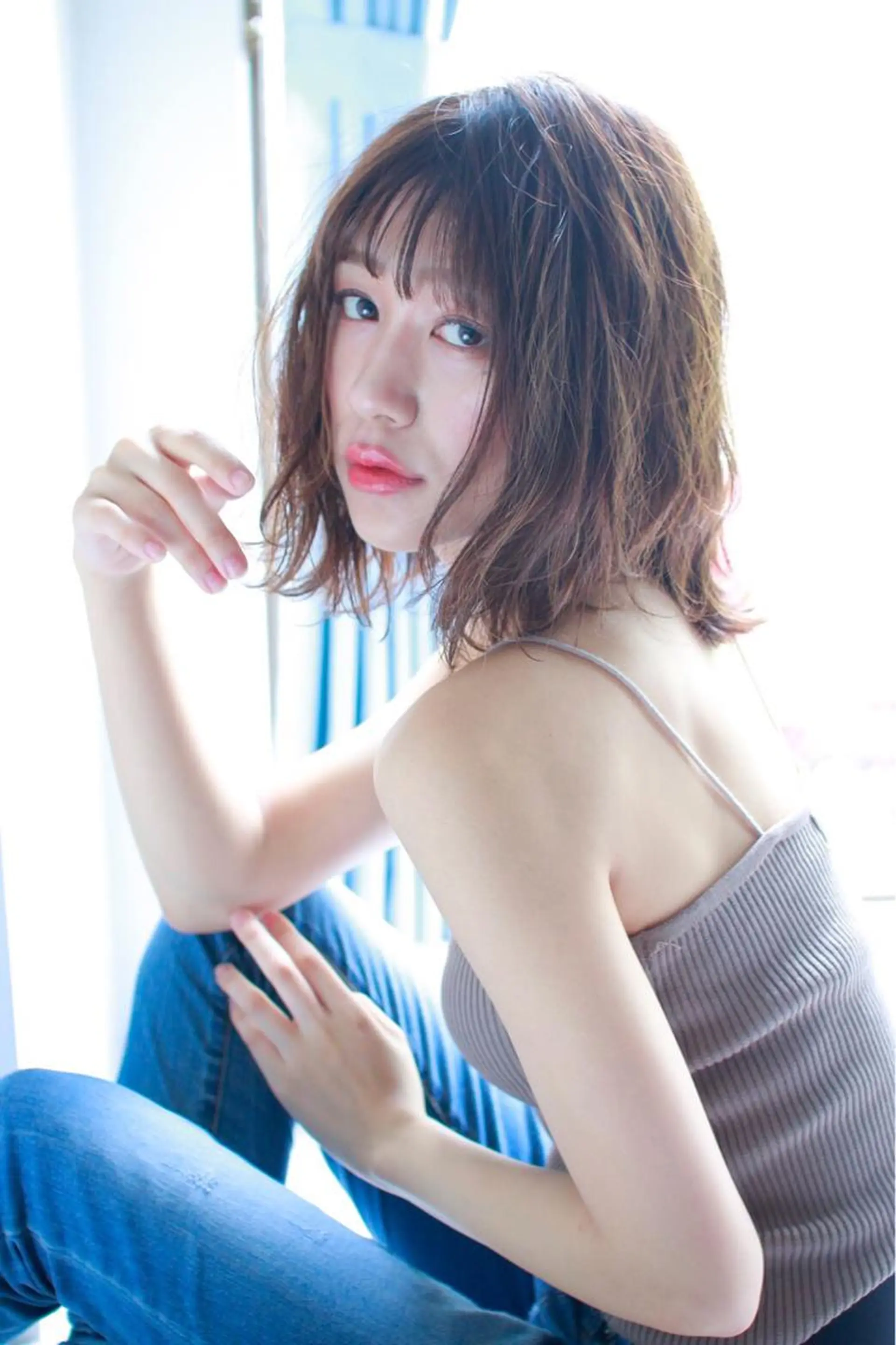 ミディアム カット ヘアカラー トリートメント AUBEHAIRpeony所属・山形酸性ストレート 古川✂︎のヘアスタイル