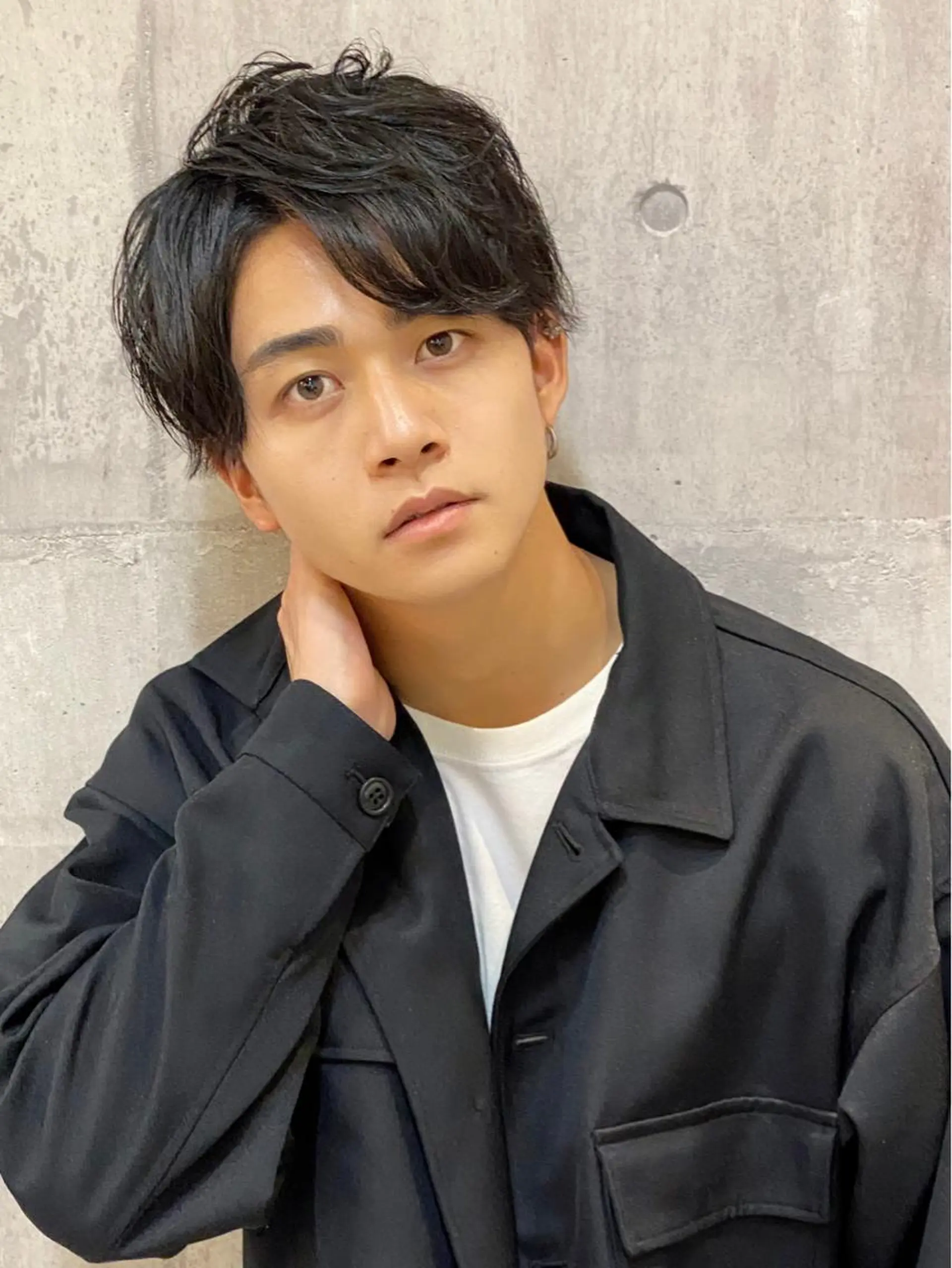 ショート パーマ メンズ マッシュ メンズパーマ ニュアンスパーマ カット ヘッドスパ 【扉gate】野崎 英幸のヘアスタイル