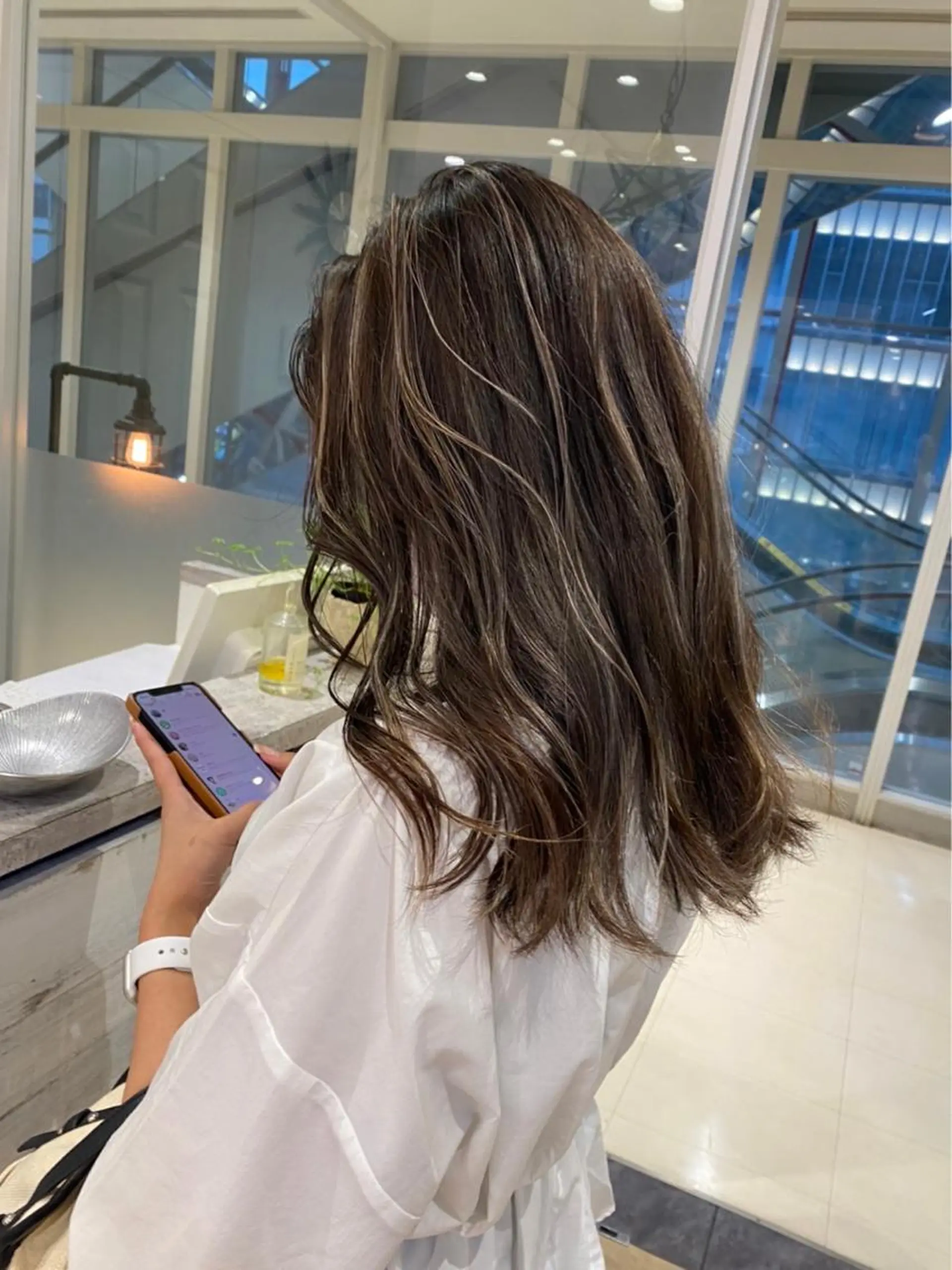 カラー ハイライトカラー ヘアカラー ﾃﾞｻﾞｲﾝｶﾗｰ 🤍ｼﾉﾌﾞ🤍のヘアスタイル