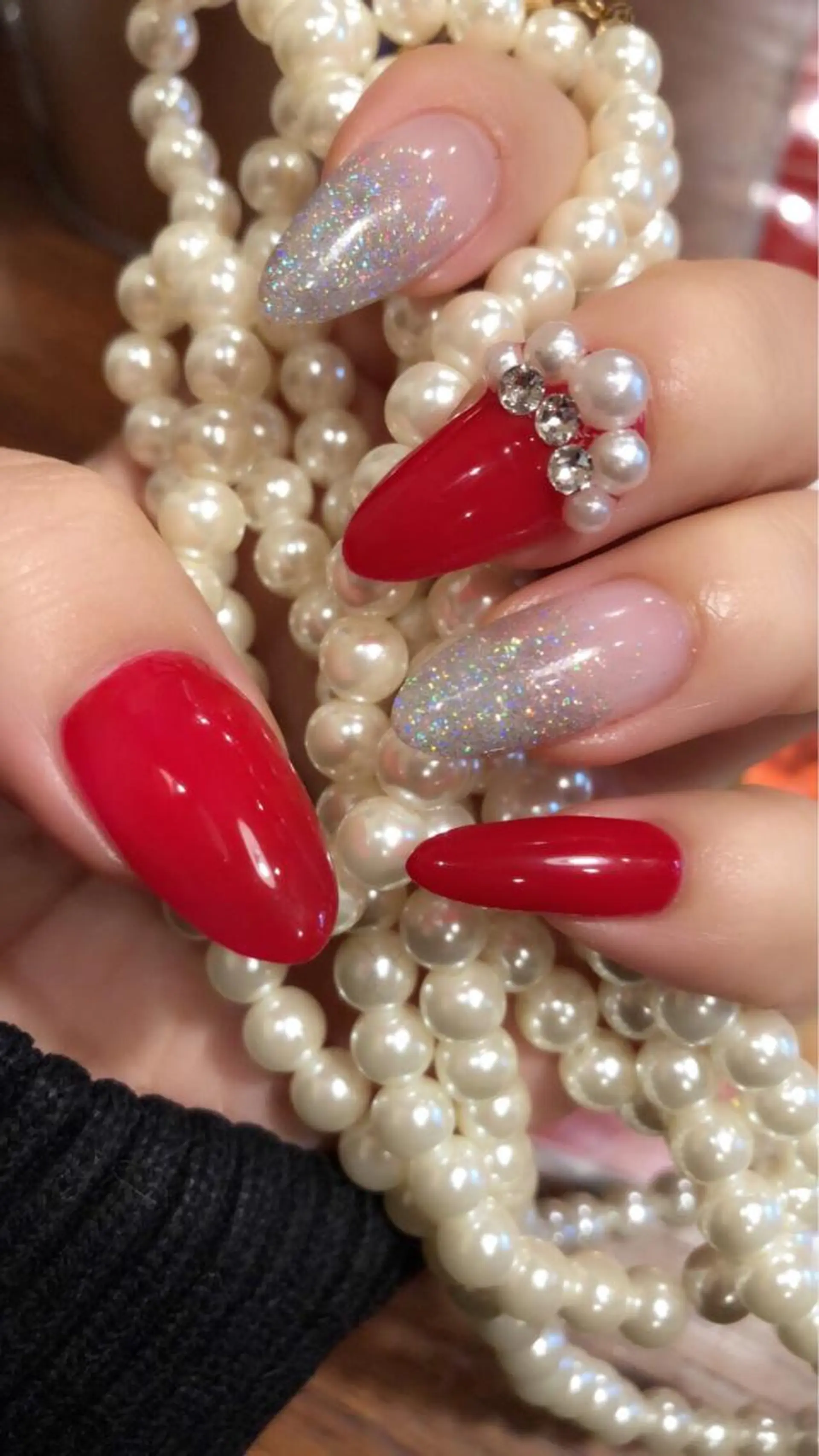 ミディアム ネイル ジェルネイル 長さ出し専門 nynaのネイルデザイン