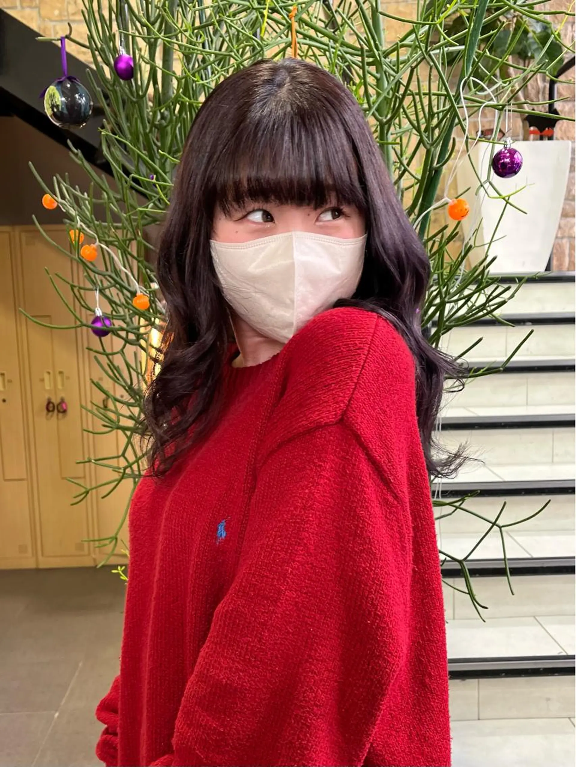 ミディアム カラー カット ヘアカラー トリートメント 海外girl🤎 透明感ベージュmaoのヘアスタイル