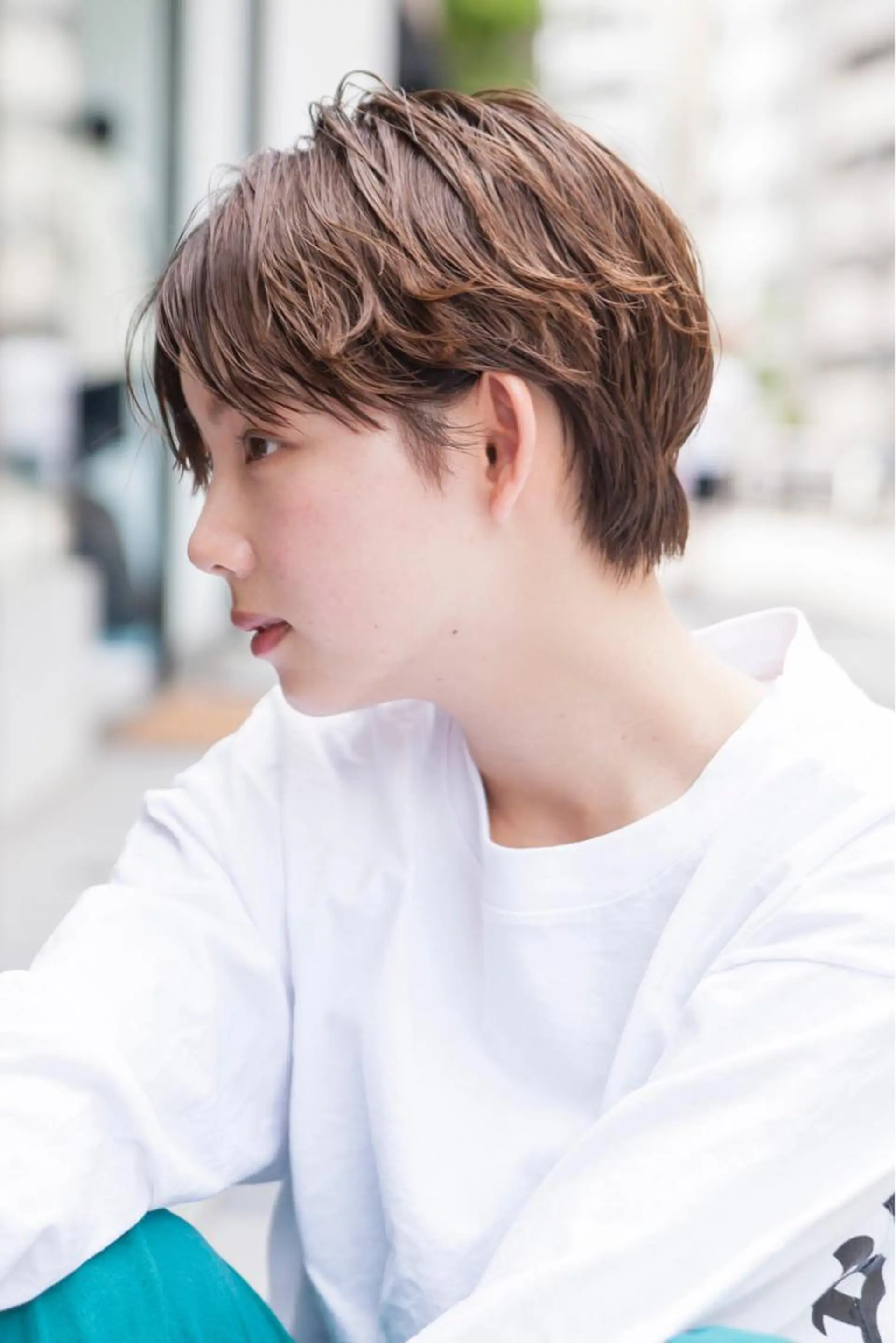 ショート カラー パーマ ヘアアレンジ ミニボブ/ブリーチ 🌈MISATOのヘアスタイル