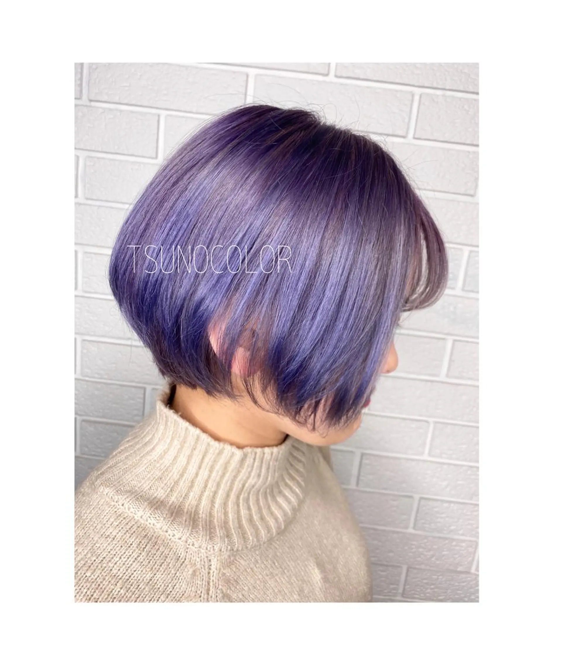 ショート カラー ブルーカラー ブルーパープル パープルカラー ショートヘア カット トリートメント GARU-ガル-所属・TSUNO🦖 派手髪/オタク美容師のヘアスタイル