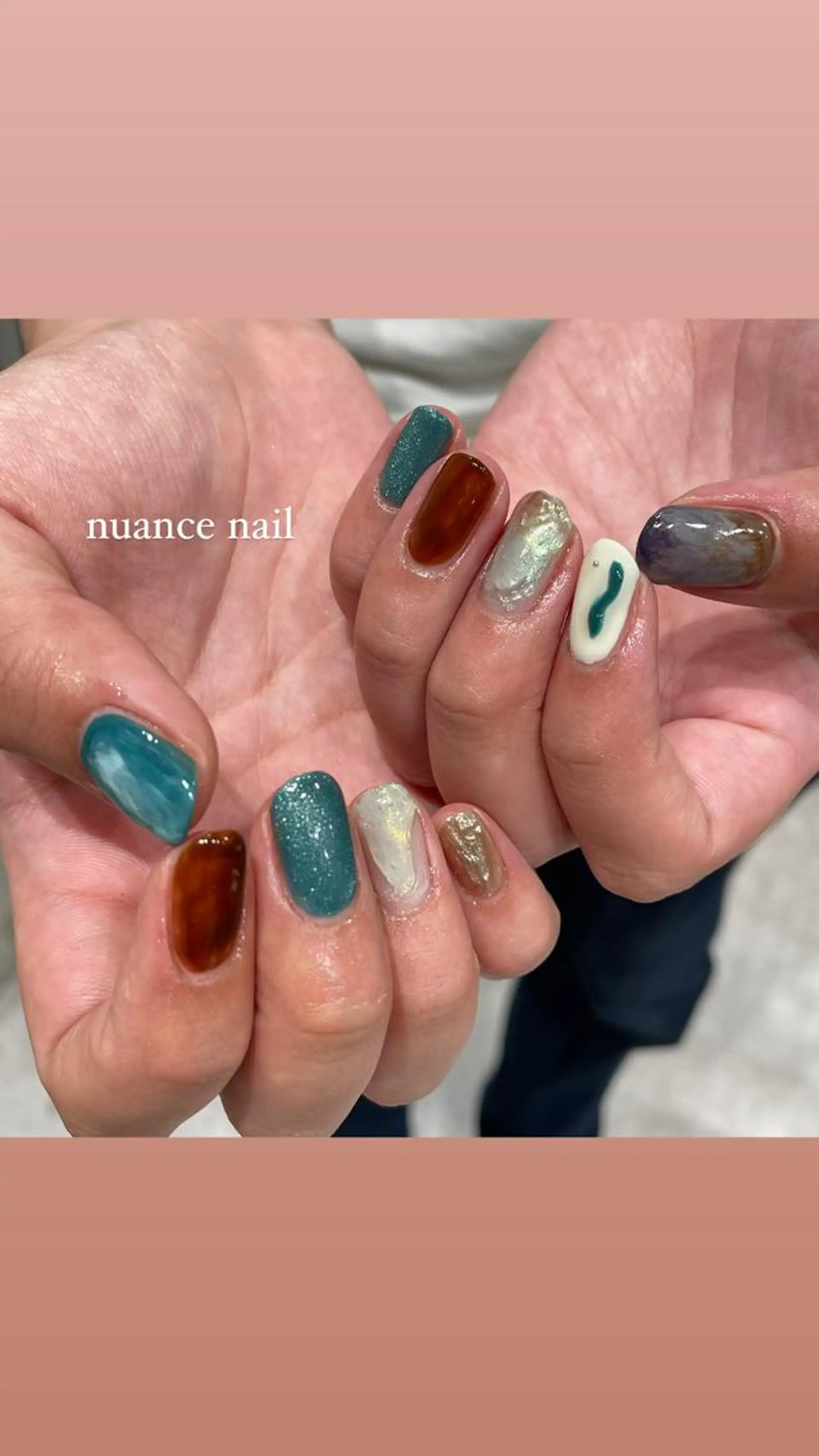 ネイル ハンドネイル 淡色ネイル 🎀moeのネイルデザイン