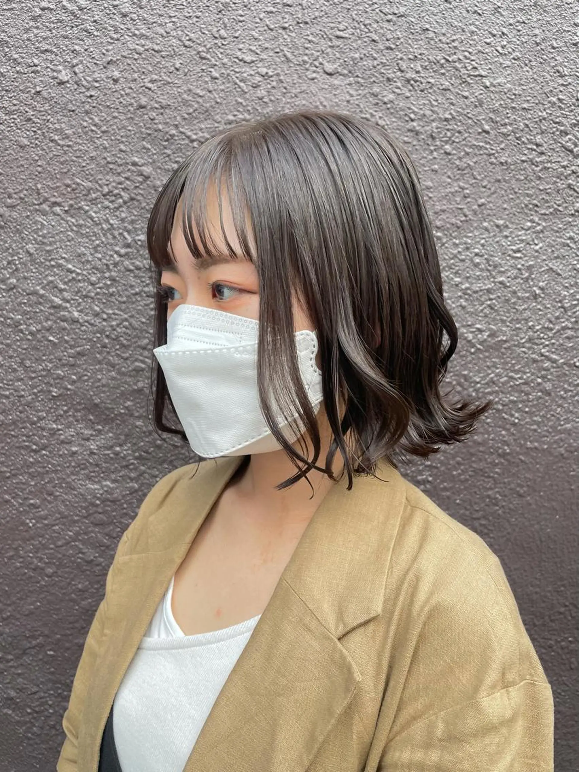 ミディアム カット ヘアカラー 福田 千尋のヘアスタイル