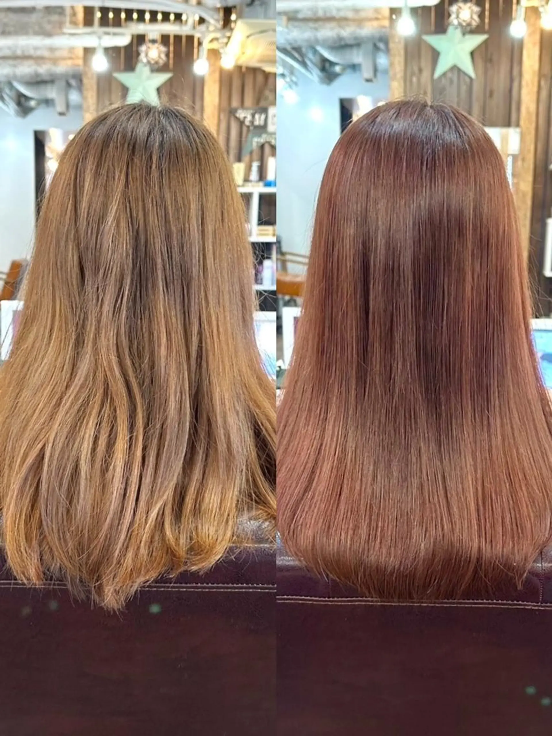 ミディアム 縮毛矯正 ブリーチ毛対応酸性 ストレート🌈サキのヘアスタイル