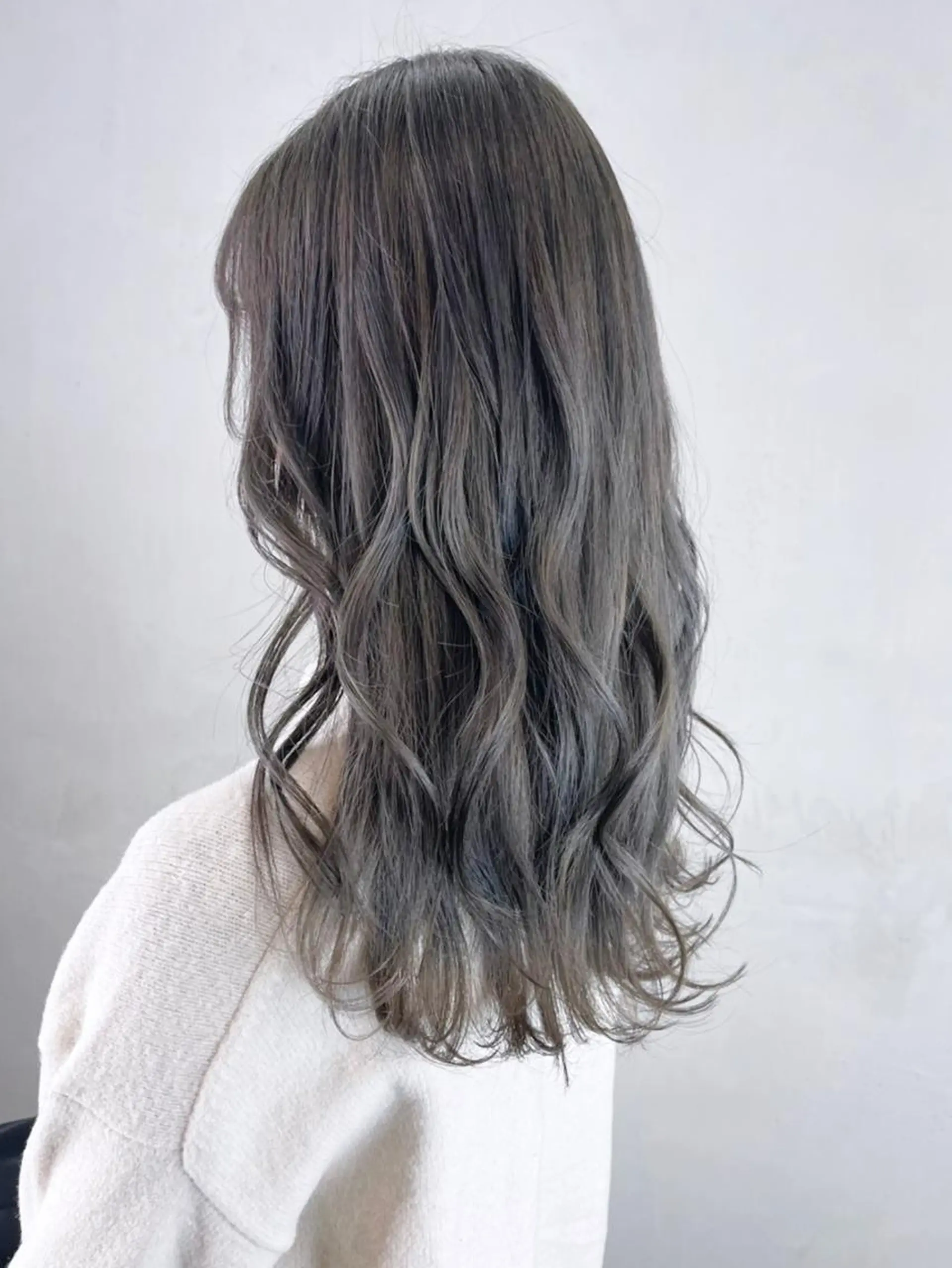 セミロング カラー パーマ ヘアアレンジ グレージュ オリーブグレージュ オリーブグレー ITbyALBUM 八王子店のヘアスタイル