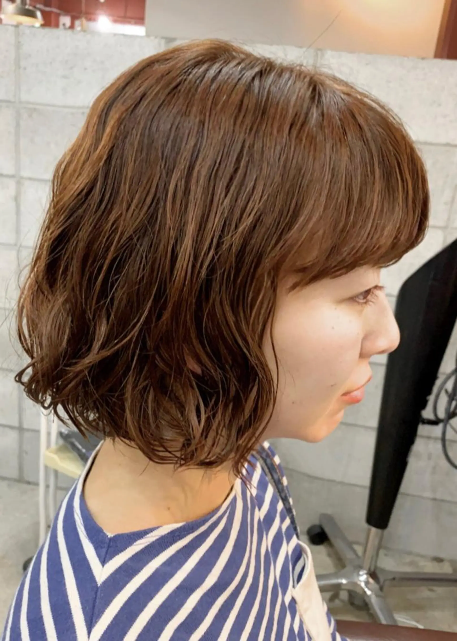 カラー パーマ 福地 礼奈のヘアスタイル