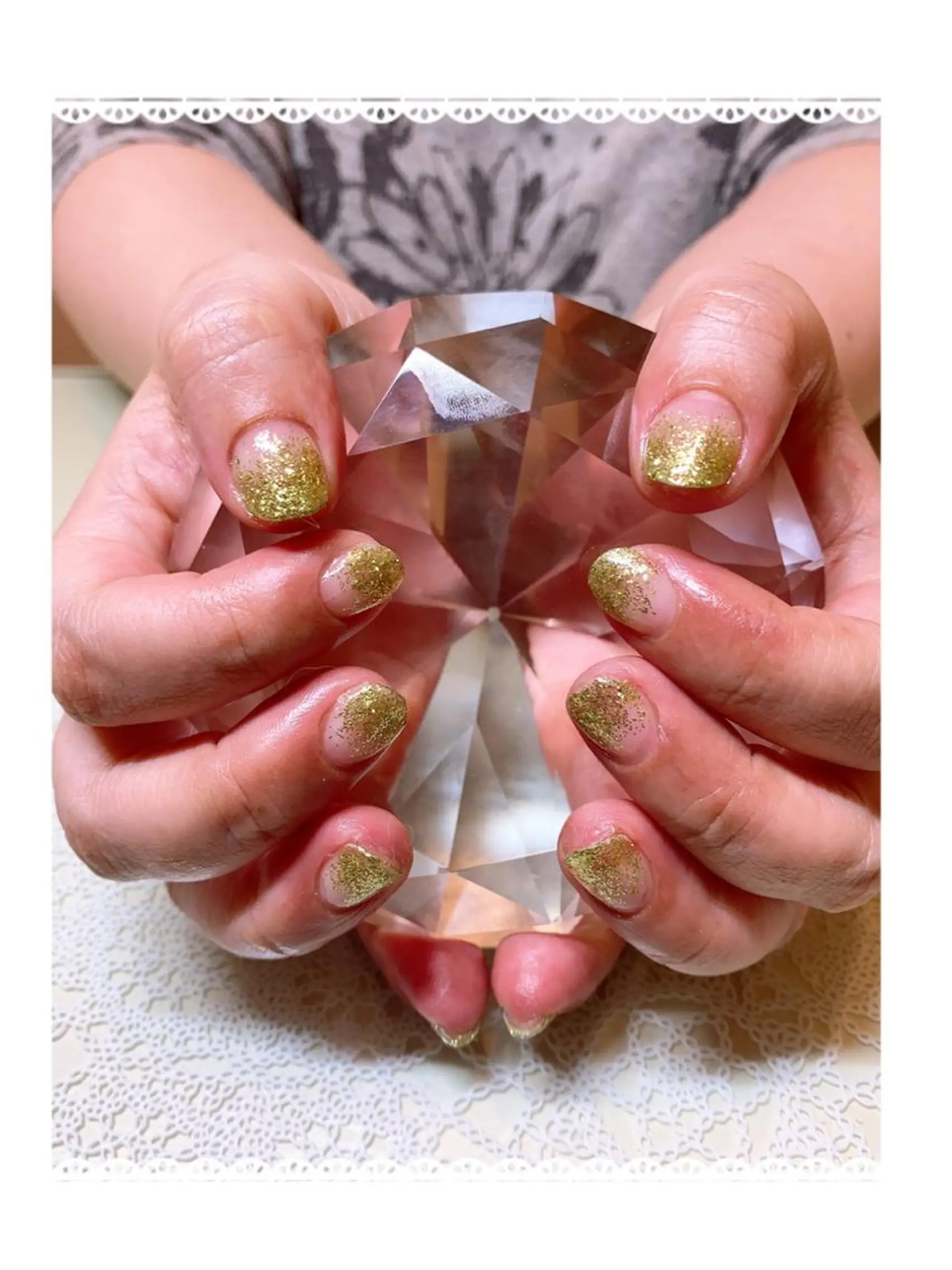 ネイル グラデーション グリーン ラメ(グリッター) ラメグラデーション ｔe_ nailのネイルデザイン