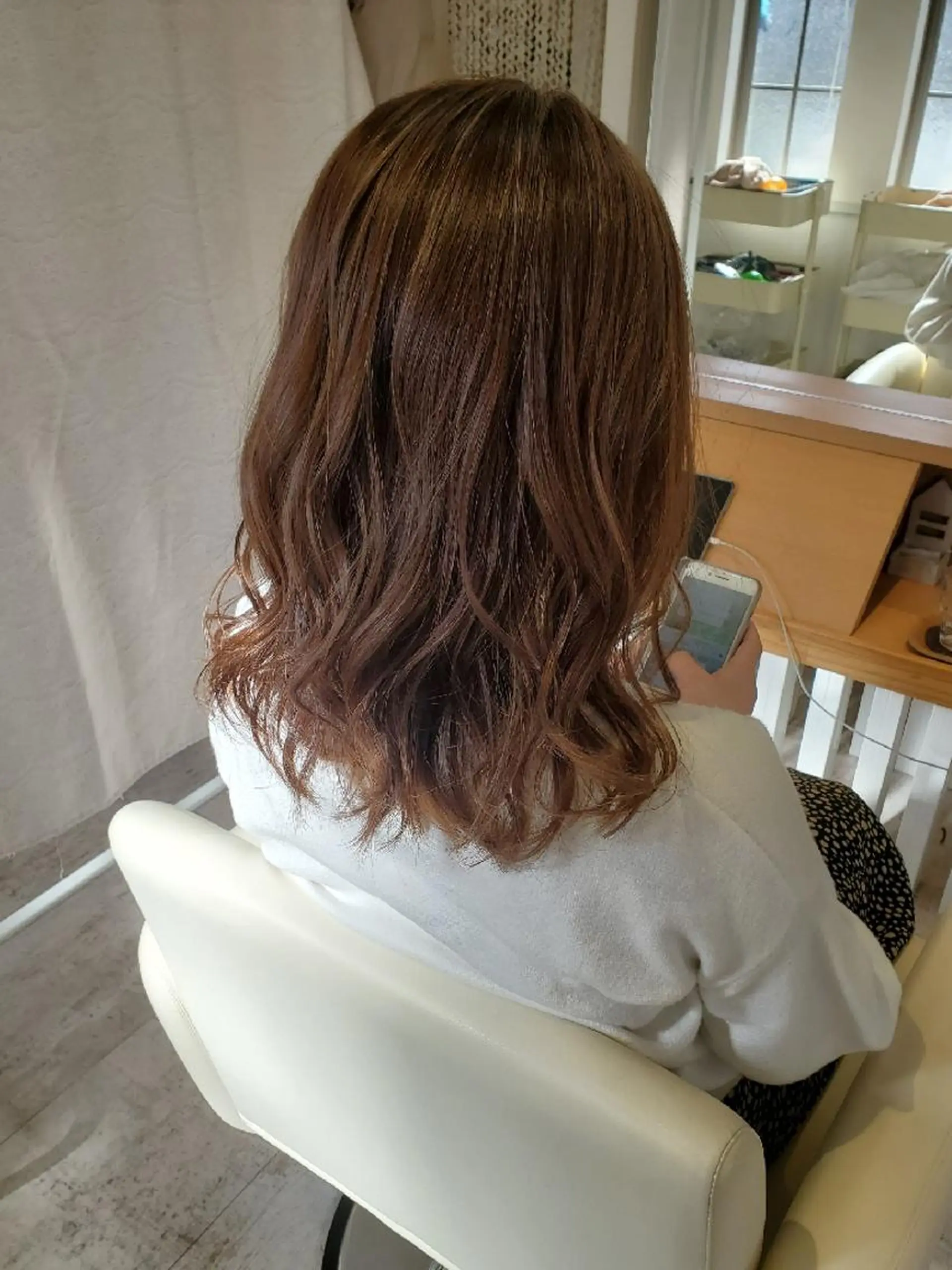 ミディアム カラー ヘアアレンジ 透明感カラー グレージュ ハイライトカラー ハイライト 北九州美容室 🕊️わかな✂︎のヘアスタイル
