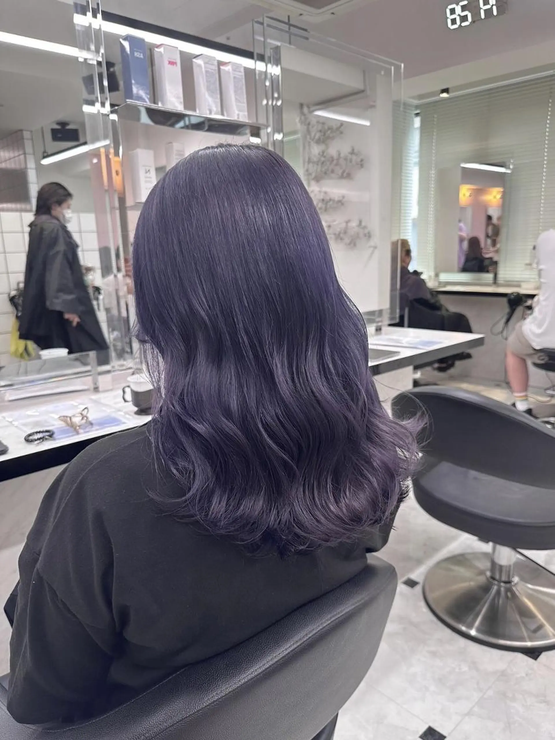 セミロング ヘアカラー トリートメント 🎀愛されピンク ラベンダー💜ゆいのヘアスタイル