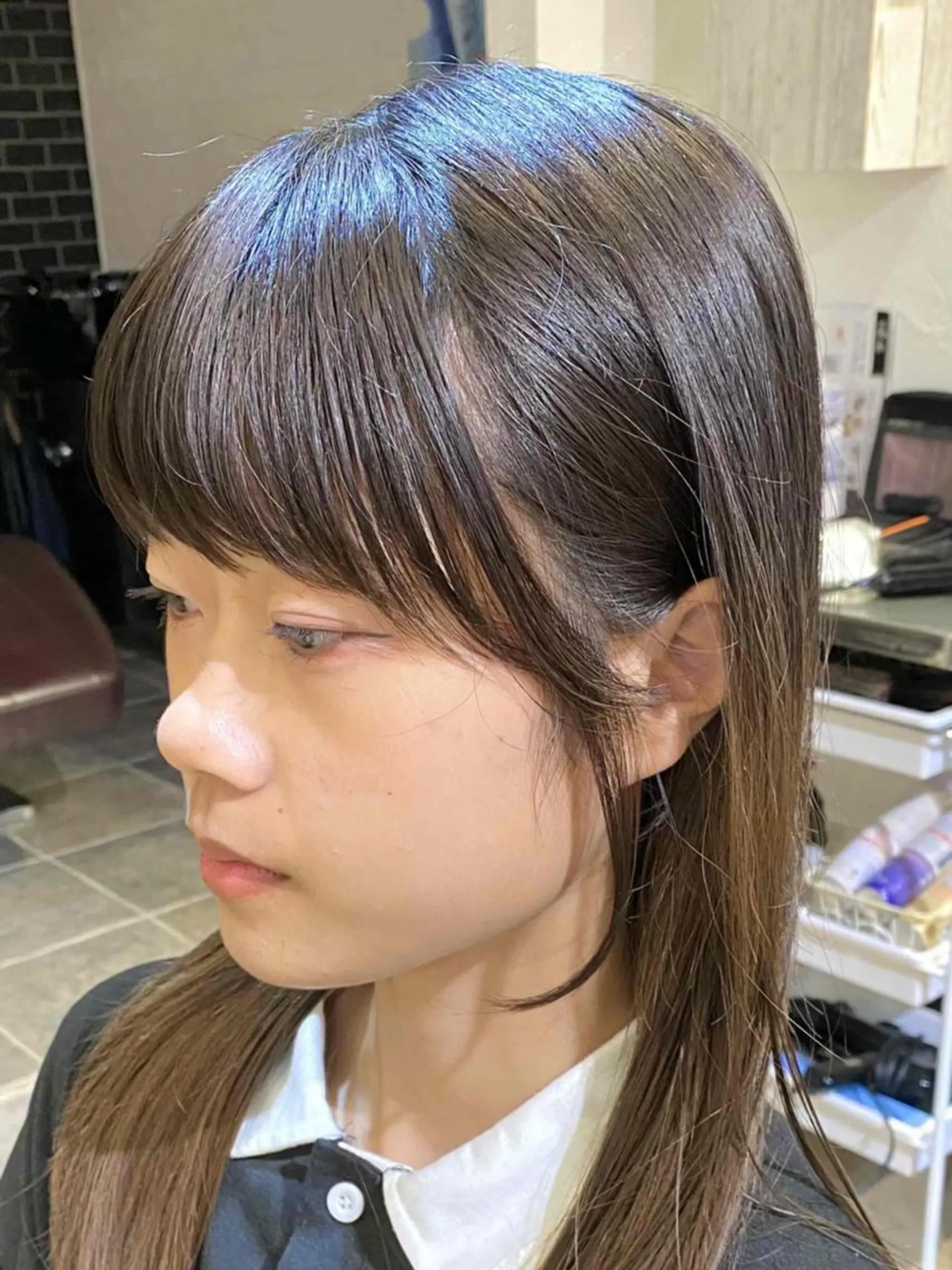 ミディアム カラー ショートボブ ミディアムレイヤー ハイライトカラー ボブ 顔まわりレイヤー Neolive plus所属・前田 裕介のヘアスタイル