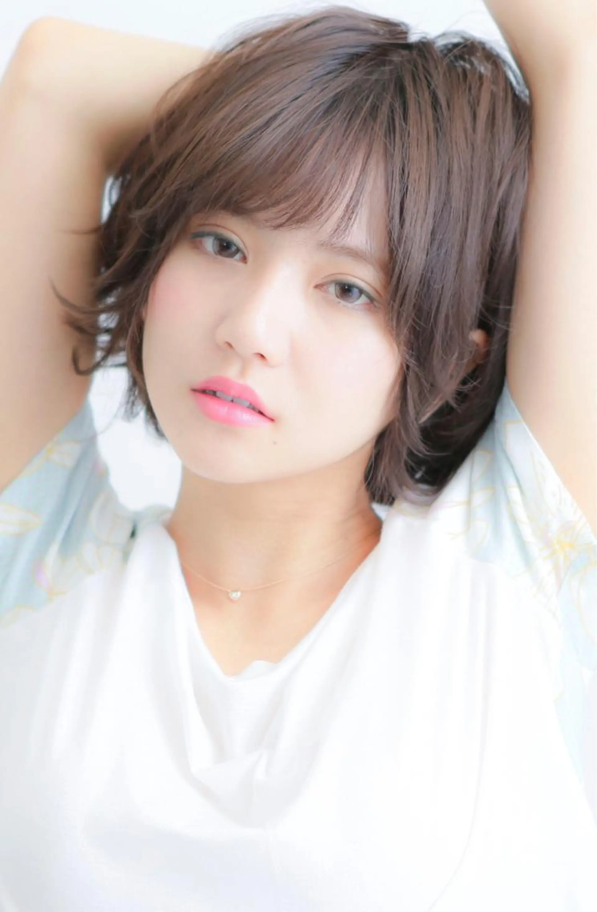 ショート カラー ブルーカラー ブルージュ モテ髪透明感❤️ デイズヘアカラーのヘアスタイル