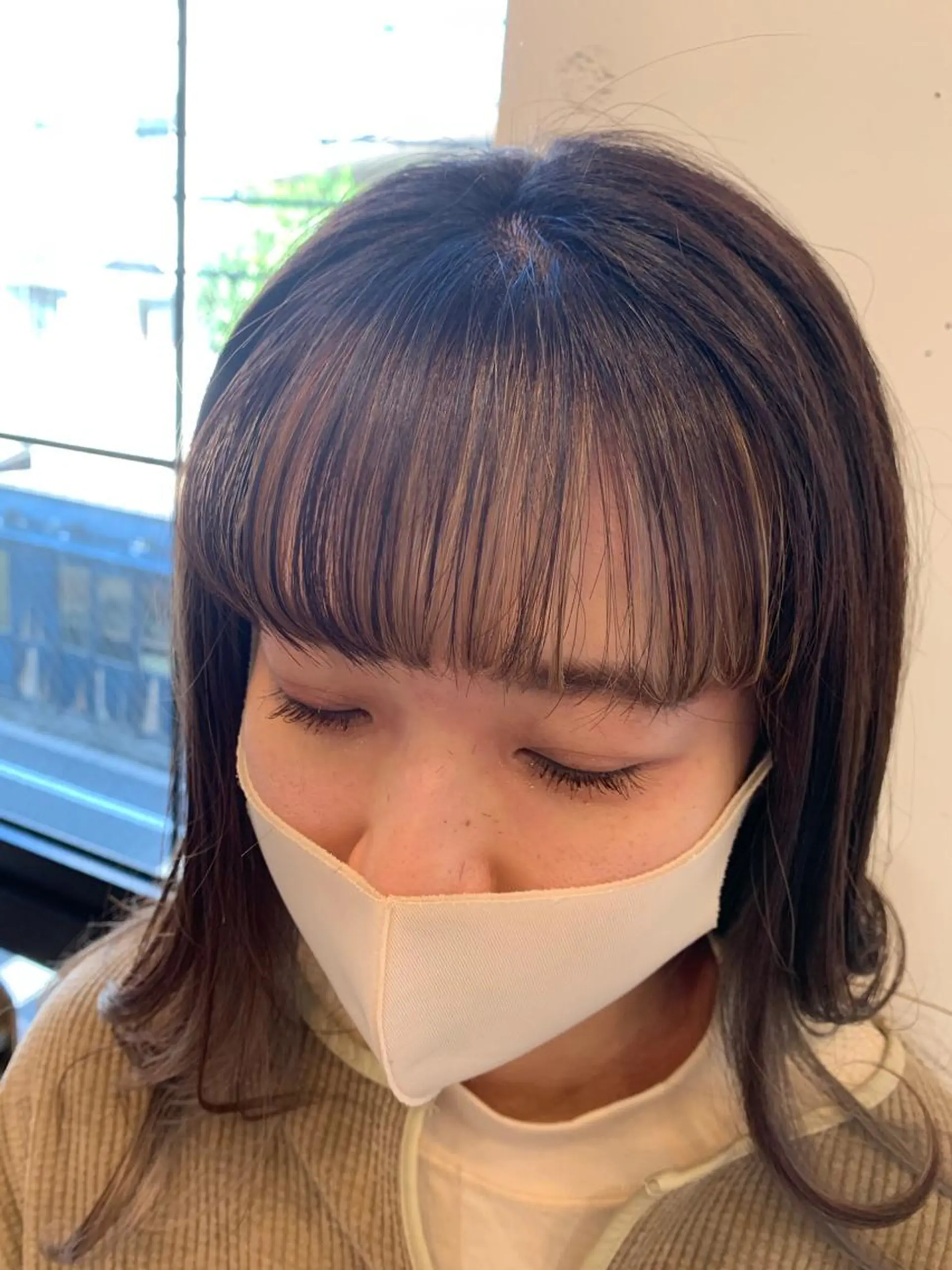 セミロング カラー まろやかカラー🤎 みなとまほのヘアスタイル