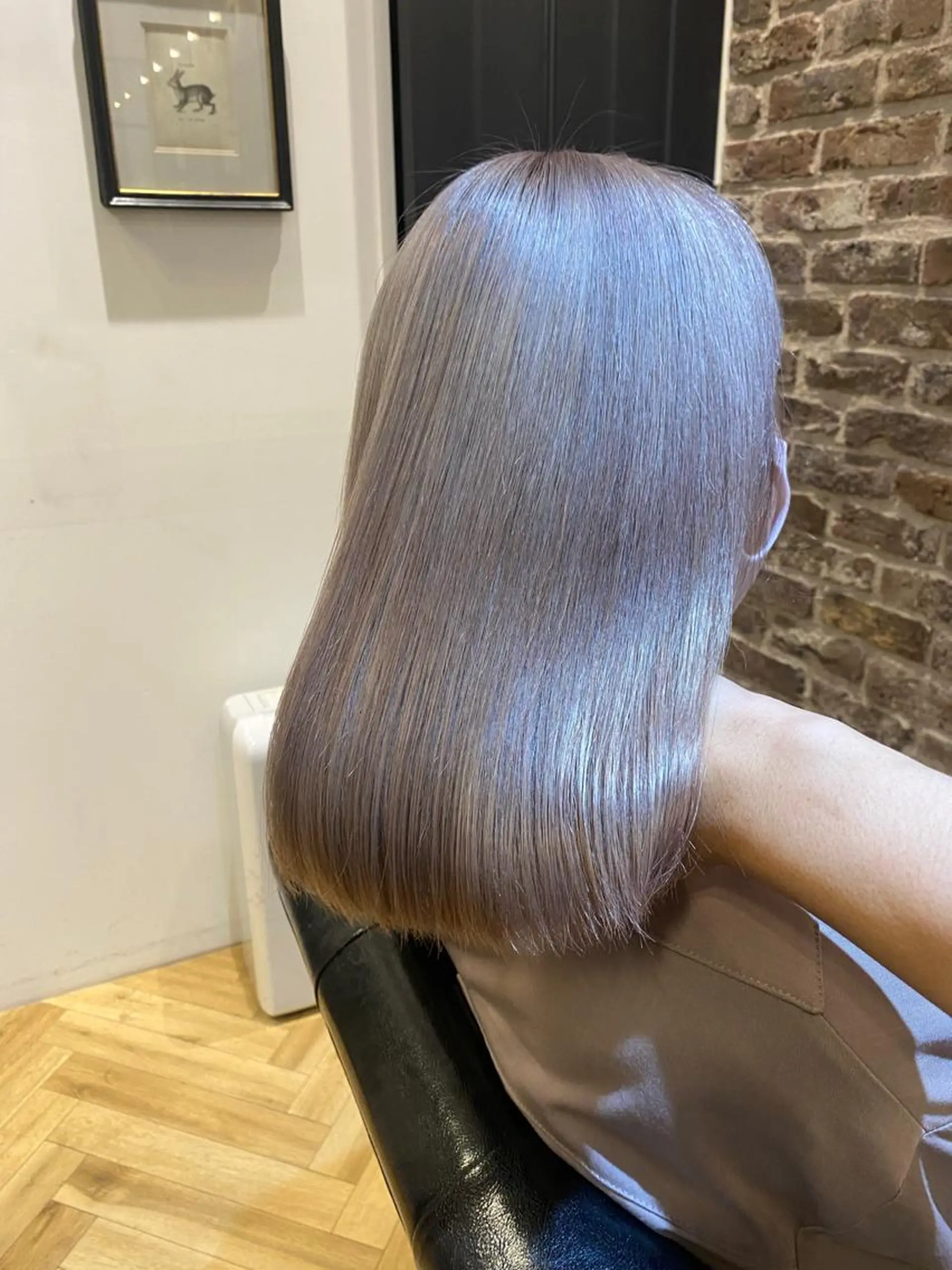 ミディアム ヘアカラー 大内田 凌馬のヘアスタイル